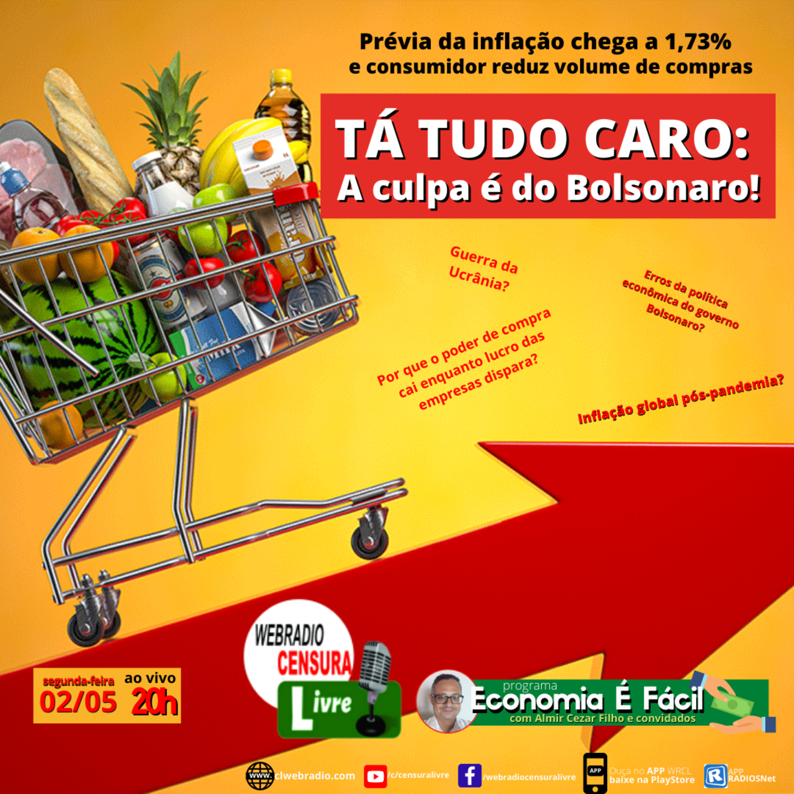 ECONOMIA É FÁCIL | TÁ TUDO CARO: Culpa do Bolsonaro. Inflação em alta reduz o consumo do brasileiro episode artwork