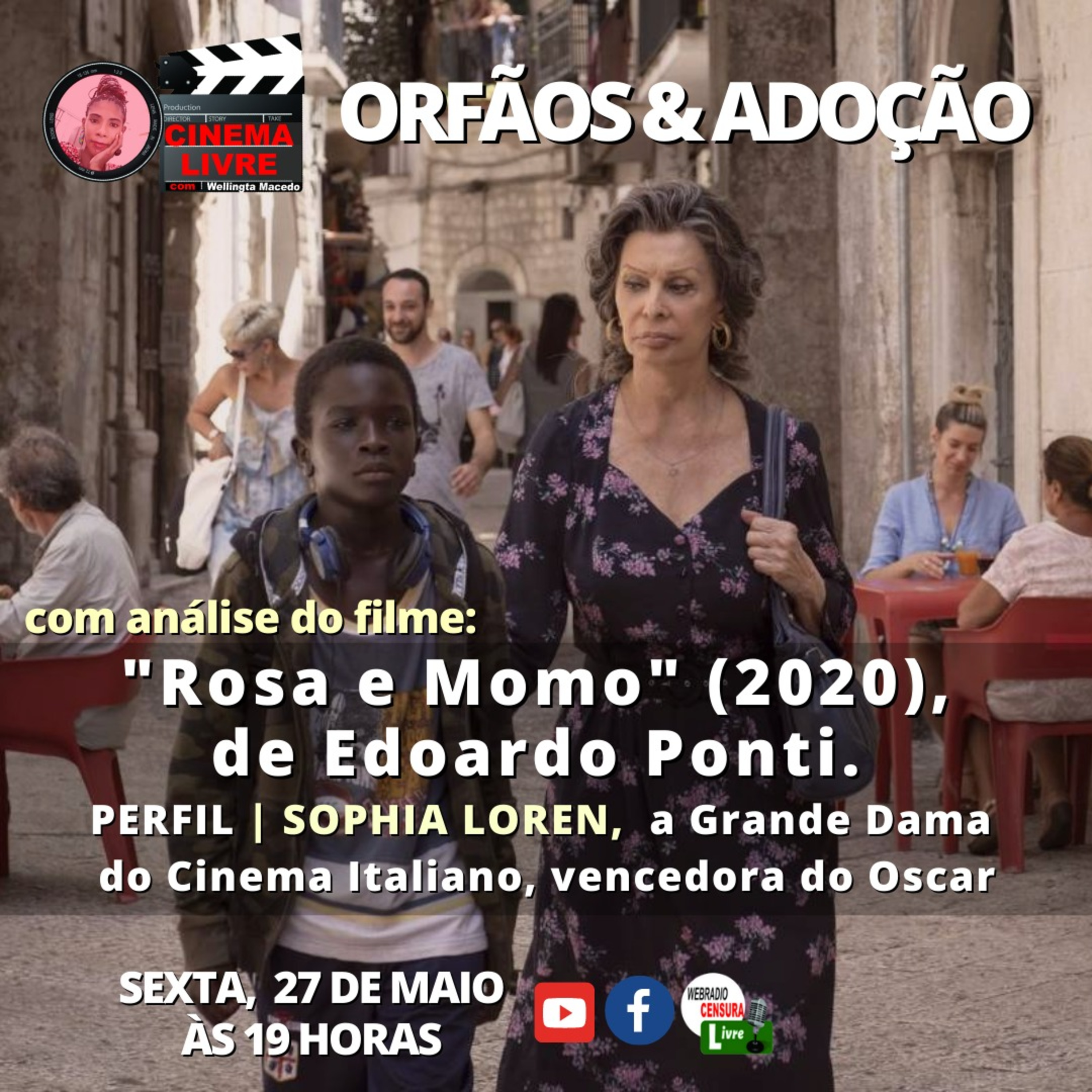 CINEMA LIVRE | ÓRFÃOS E ADOÇÃO COM O FILME: "ROSA E MOMO" (2020), DE EDOARDO PONTI. episode artwork