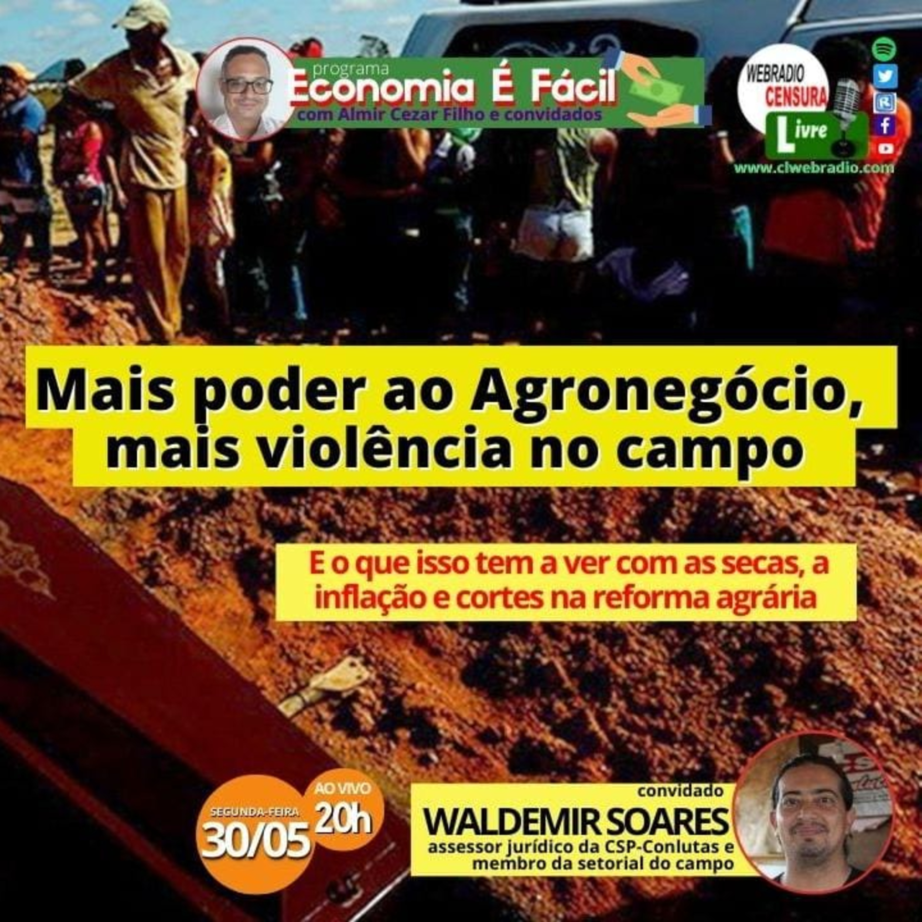 ECONOMIA É FÁCIL | Explode o número de conflitos agrários desde o início do governo Bolsonaro: o que isso tem haver com a inflação, as secas e os cortes na reforma agrária? episode artwork