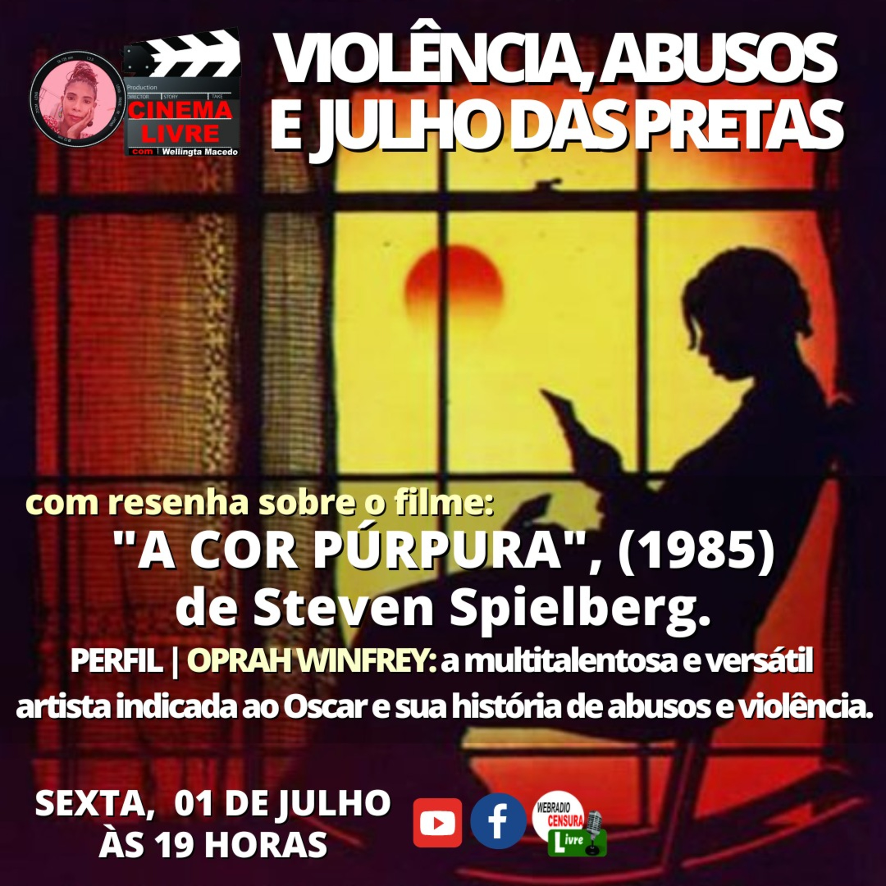 CINEMA LIVRE | Violência, Abusos e Julho das Pretas com o filme "A Cor Púrpura" (1985), de Steven Spielberg (01/07) episode artwork