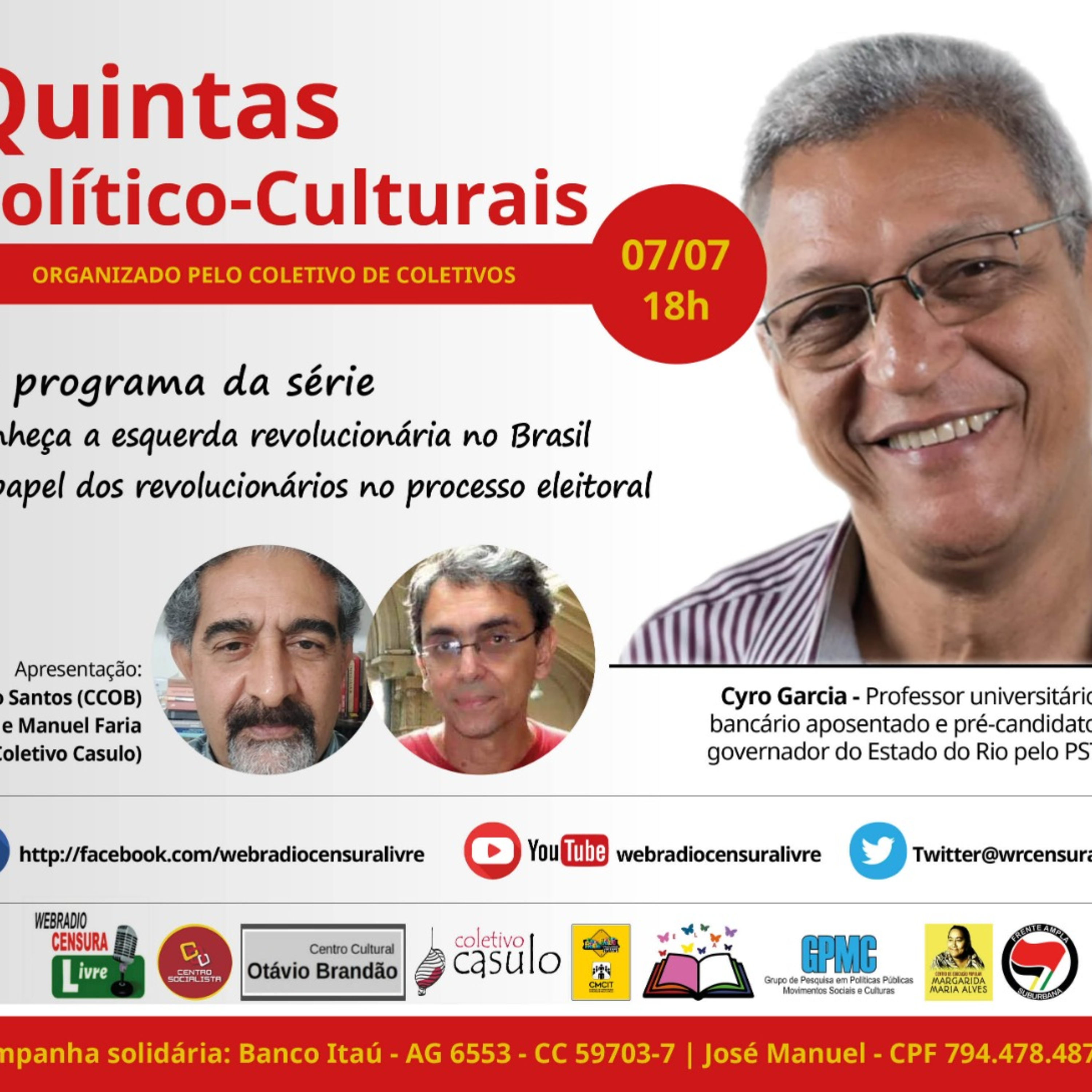 Quintas Político-Culturais | 3⁰ programa da série Conheça a esquerda revolucionária no Brasil (07/07) episode artwork