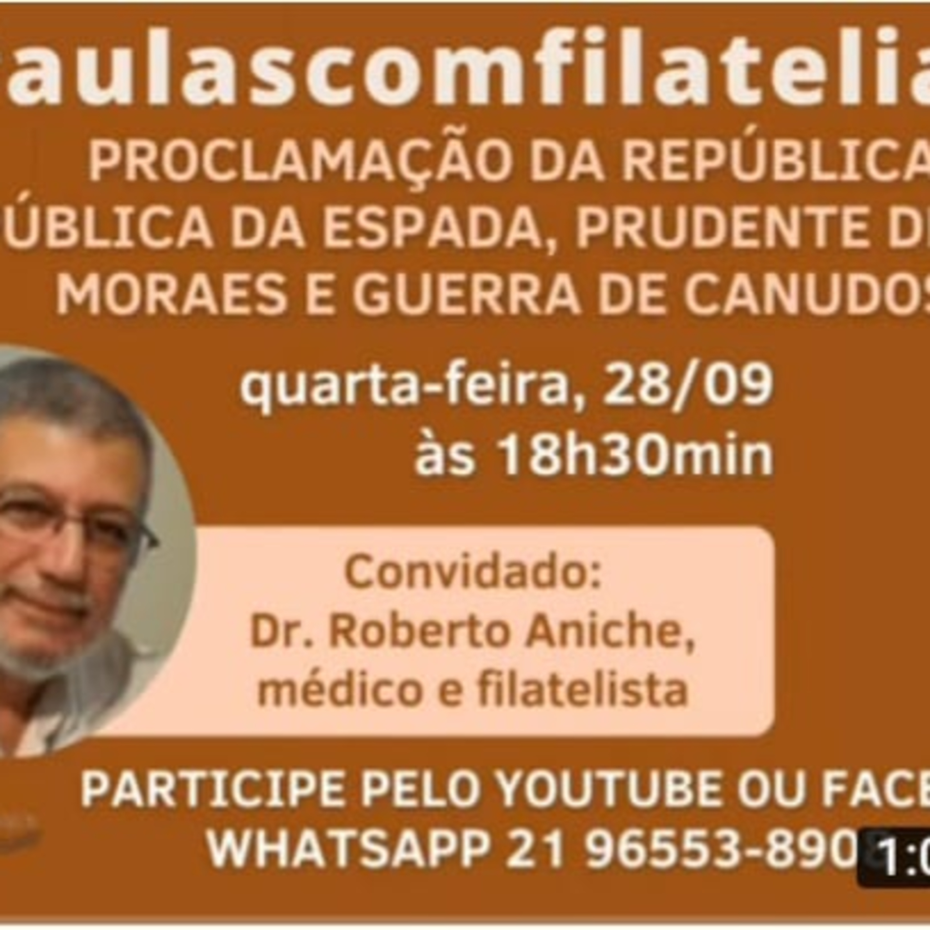 AULAS COM FILATELIA | PROCLAMAÇÃO DA REPÚBLICA, REPÚBLICA DA ESPADA, PRUDENTE DE MORAES E GUERRA DE CANUDOS (28/9) episode artwork
