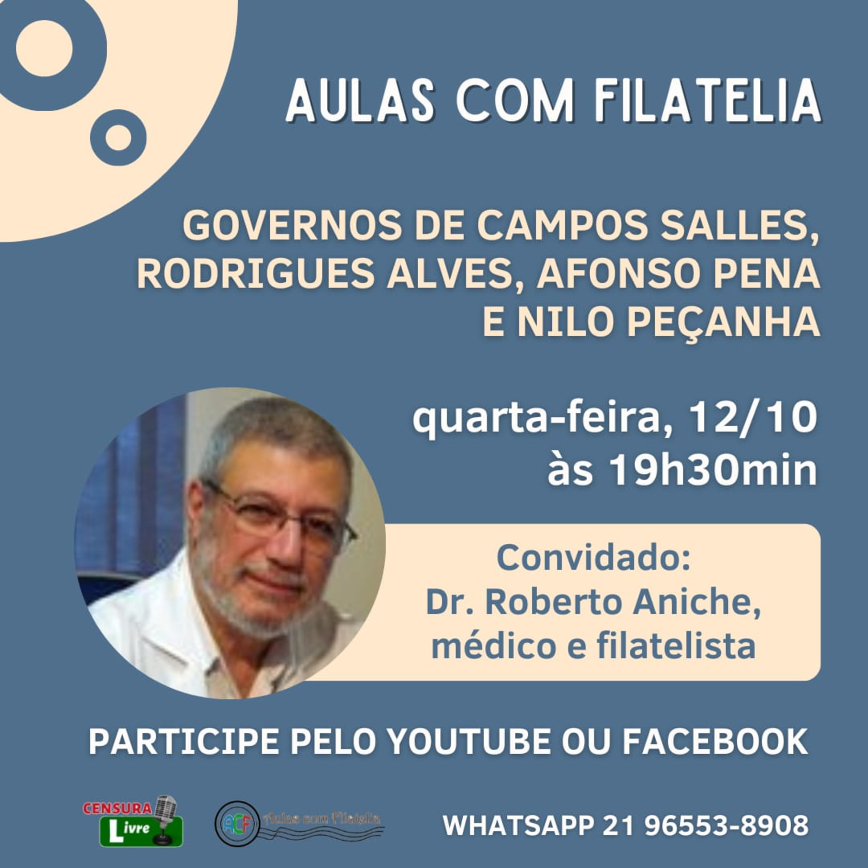 AULAS COM FILATELIA | GOVERNOS DE CAMPOS SALLES, RODRIGUES ALVES, AFONSO PENA E NILO PEÇANHA episode artwork