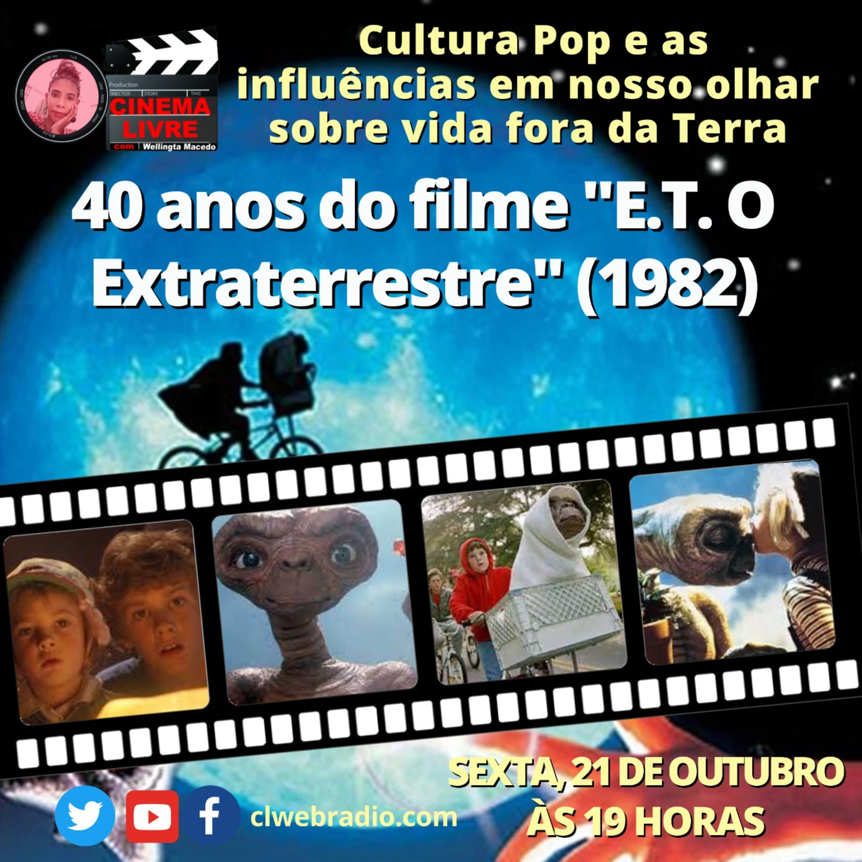 CINEMA LIVRE | Cultura Pop e as influências em nosso olhar sobre vida fora da Terra: 40 anos de "ET, o extraterrestre" (1982), de Steven Spielberg (21/10) episode artwork