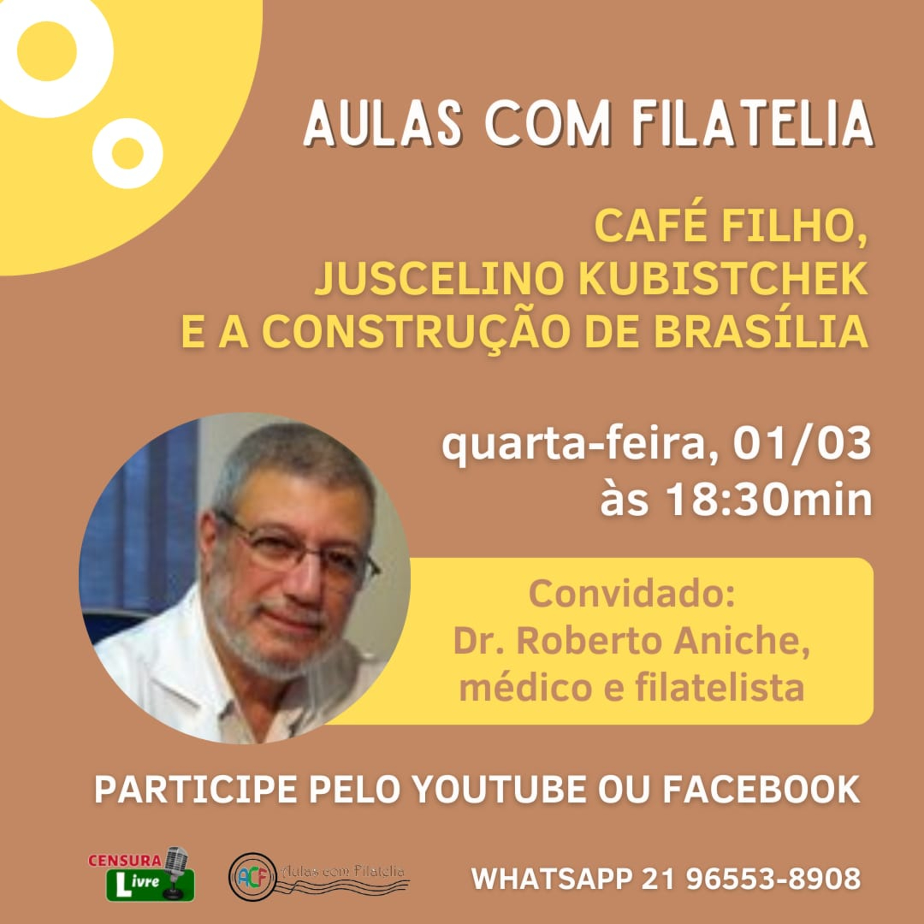 AULAS COM FILATELIA | CAFÉ FILHO, JUSCELINO KUBISTCHEK E A CONSTRUÇÃO DE BRASÍLIA (01/03) episode artwork