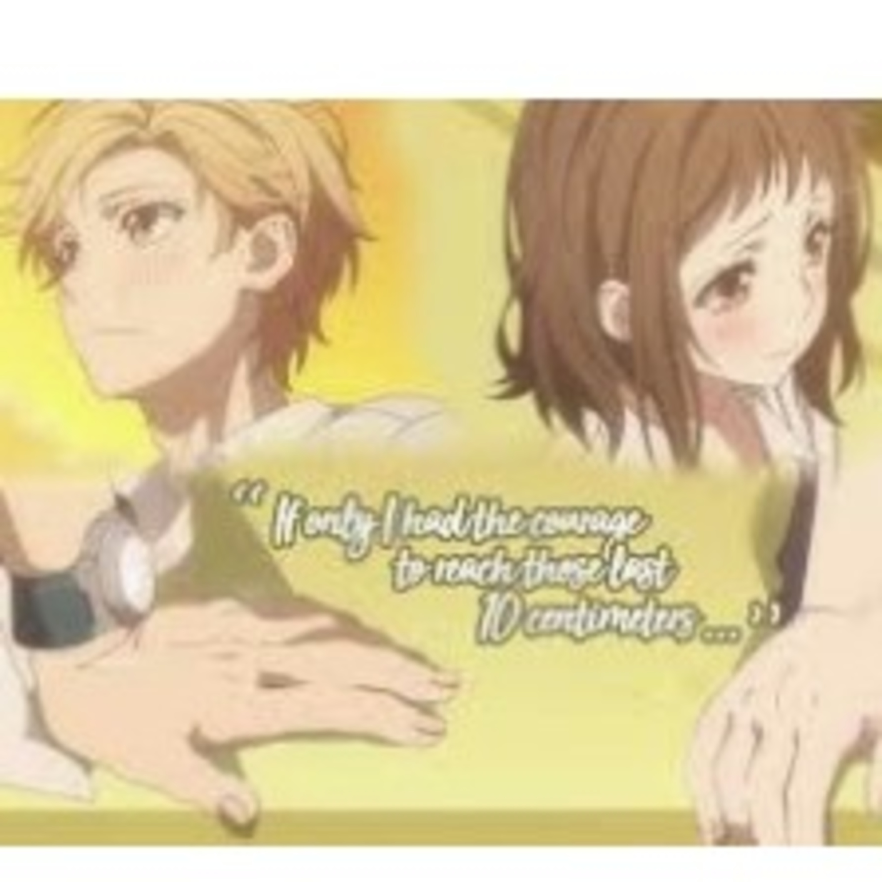 Nuestro amor ha estado 10cm aparte anime (Our love has Been 10 cm apart) Delirante Otaku analiza