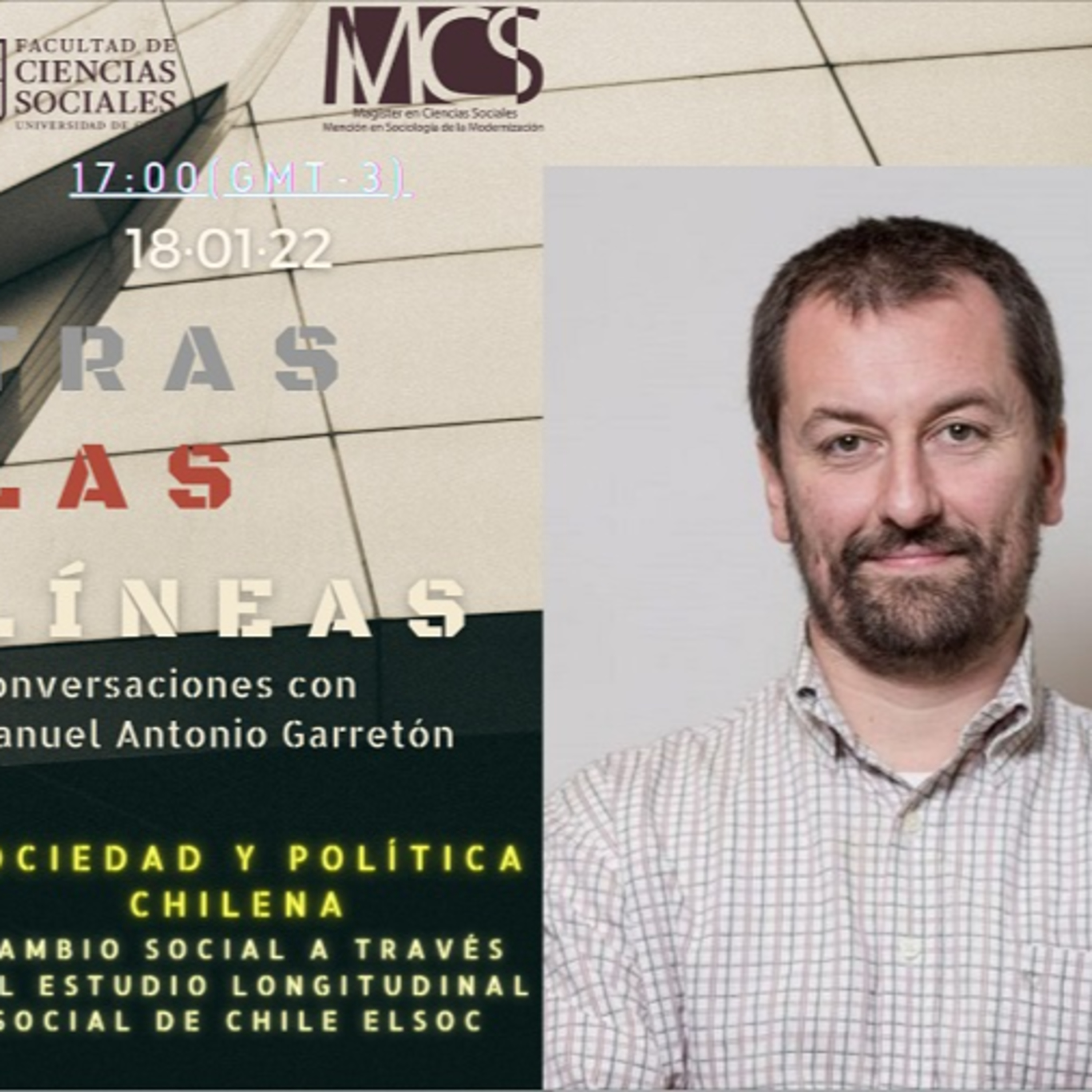 Tras las Líneas 86. Sociedad y Política Chilena: Cambio social a través del estudio longitudinal social de Chile ELSOC [con Matías Bargsted] episode artwork