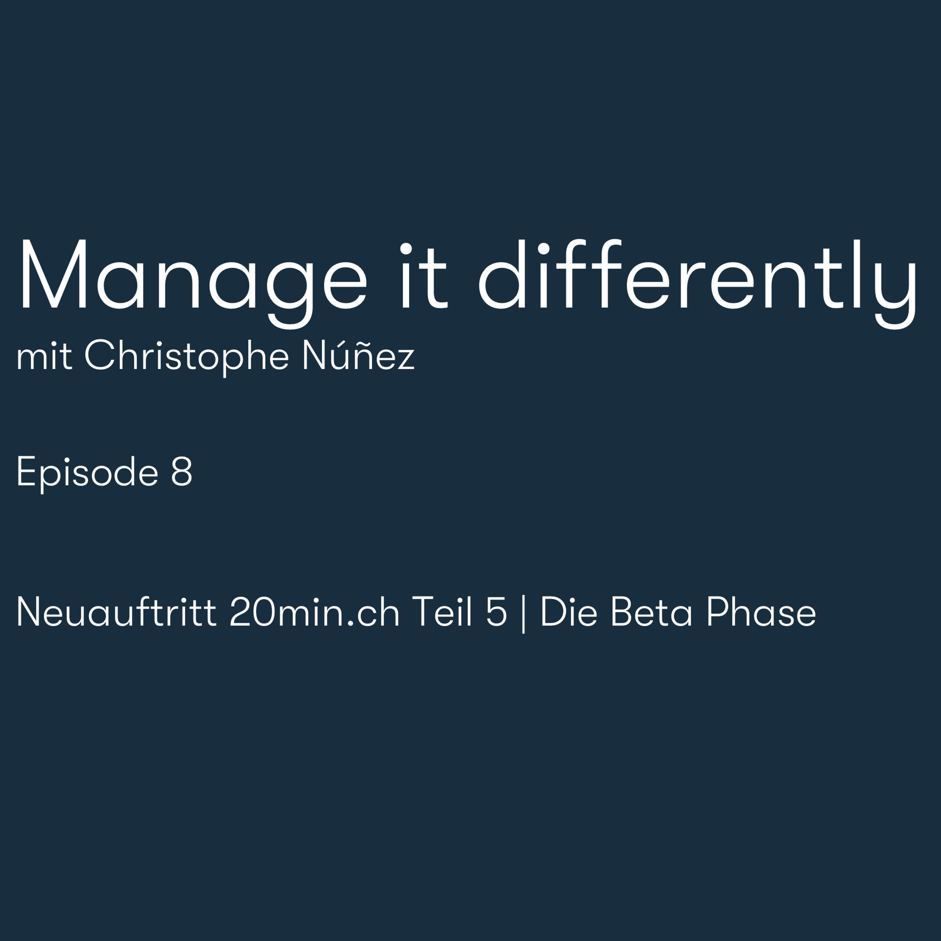 Manage it differently
