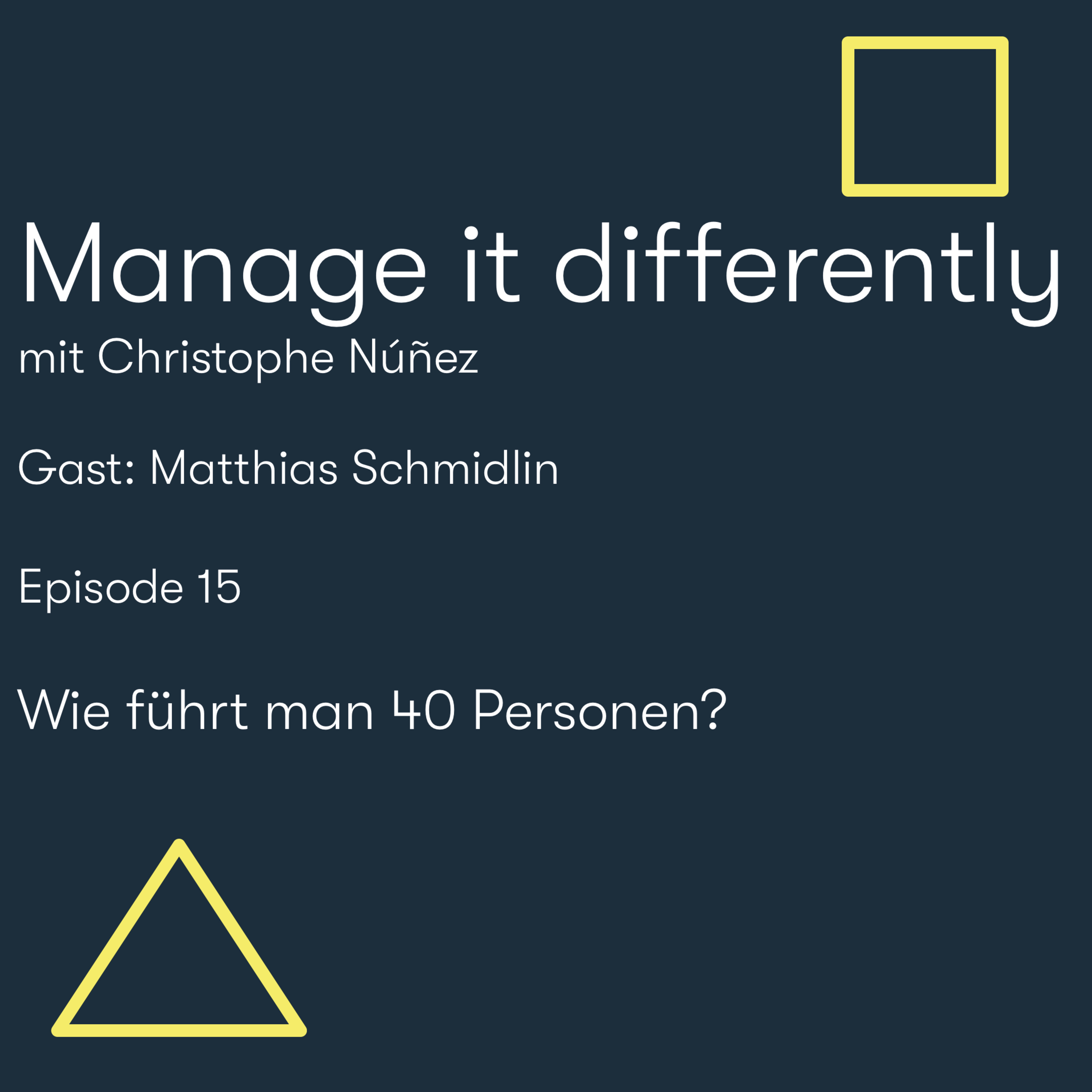 Manage it differently