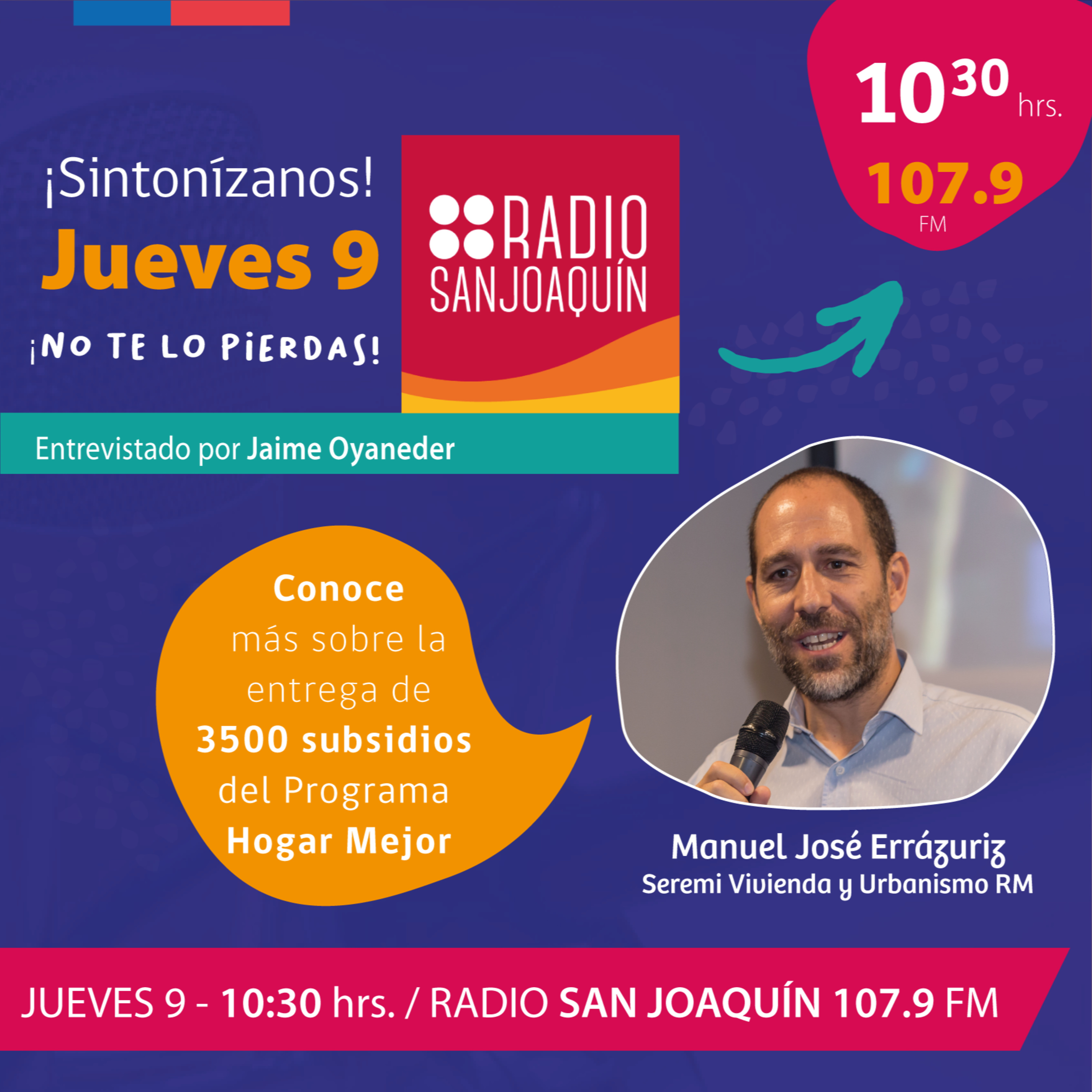 Entrevista con el el Seremi de Vivienda y Urbanismo, Manuel José Errázuriz. episode artwork