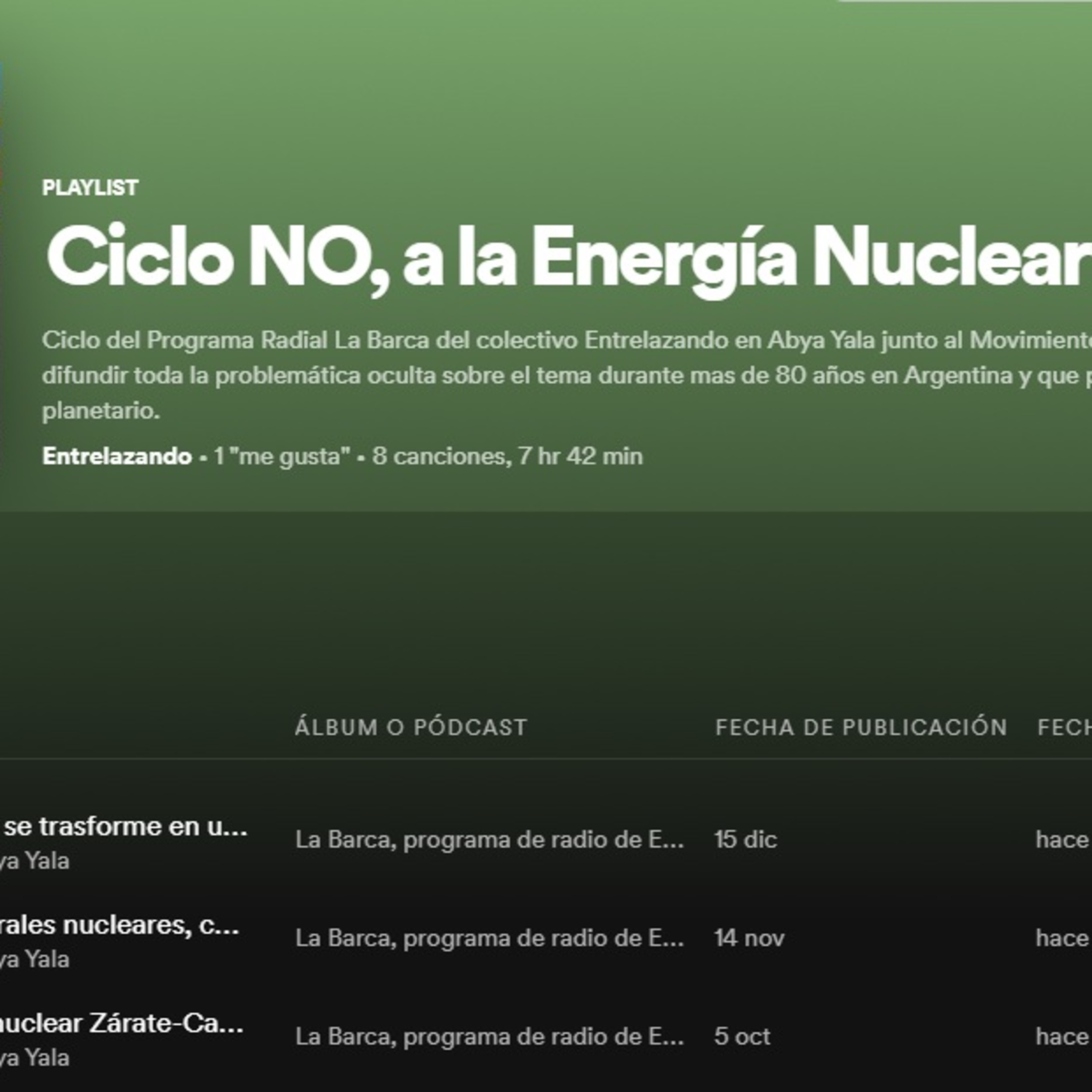 La Barca, programa de radio de Entrelazando en Abya Yala
