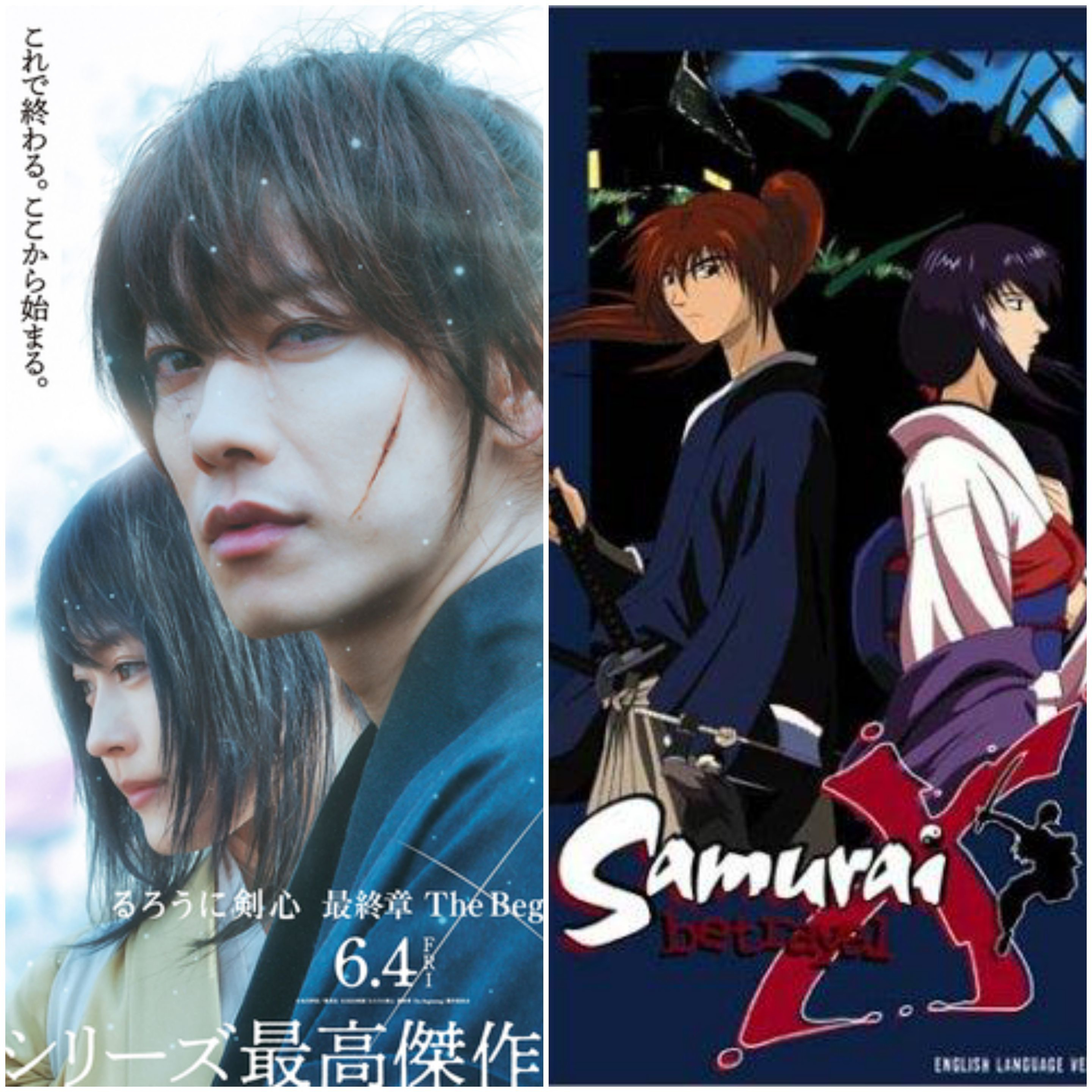 Rurouni Kenshin OVA and Live action compared (the beginning with trust and betray episode artwork