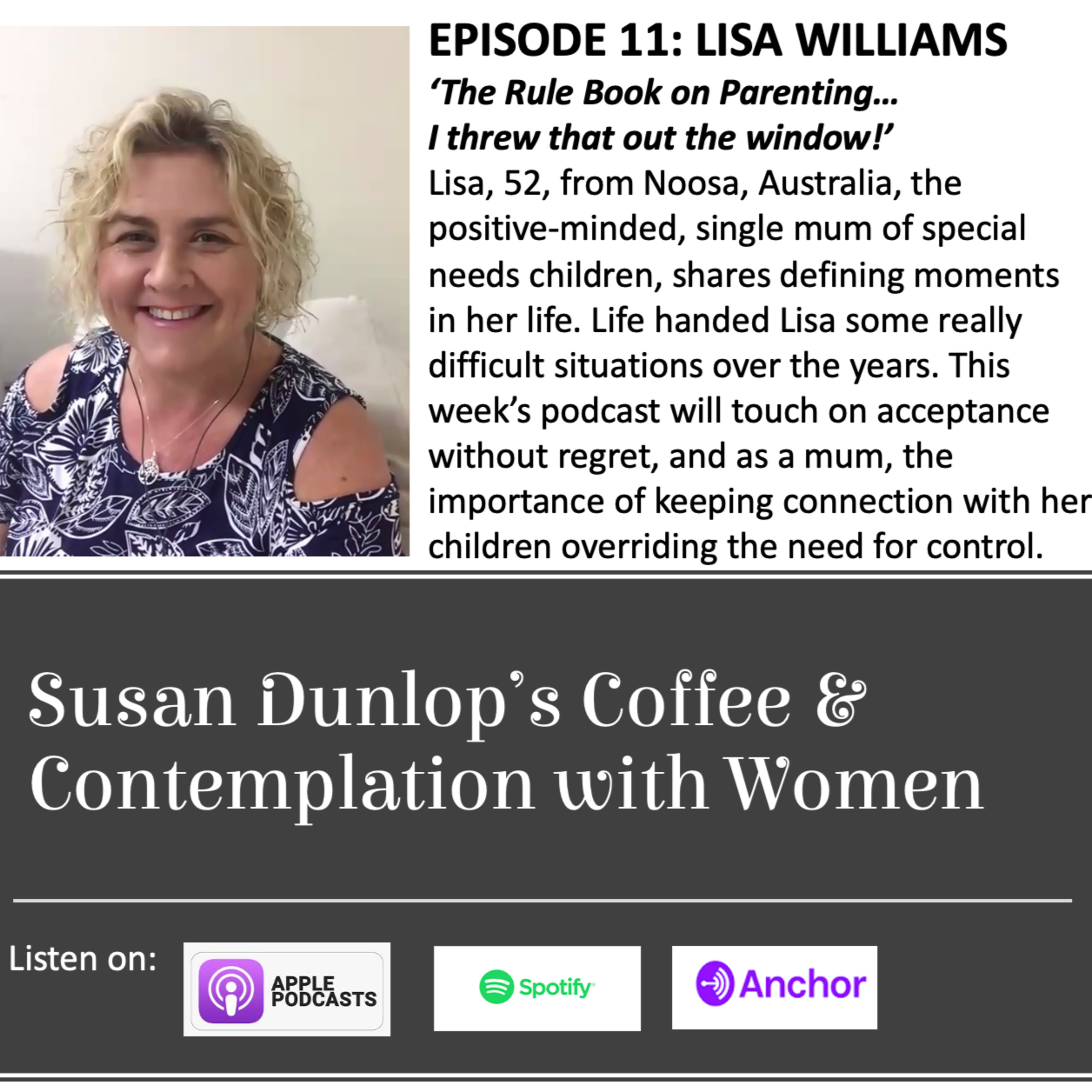 Coffee and Contemplation with Susan Dunlop
