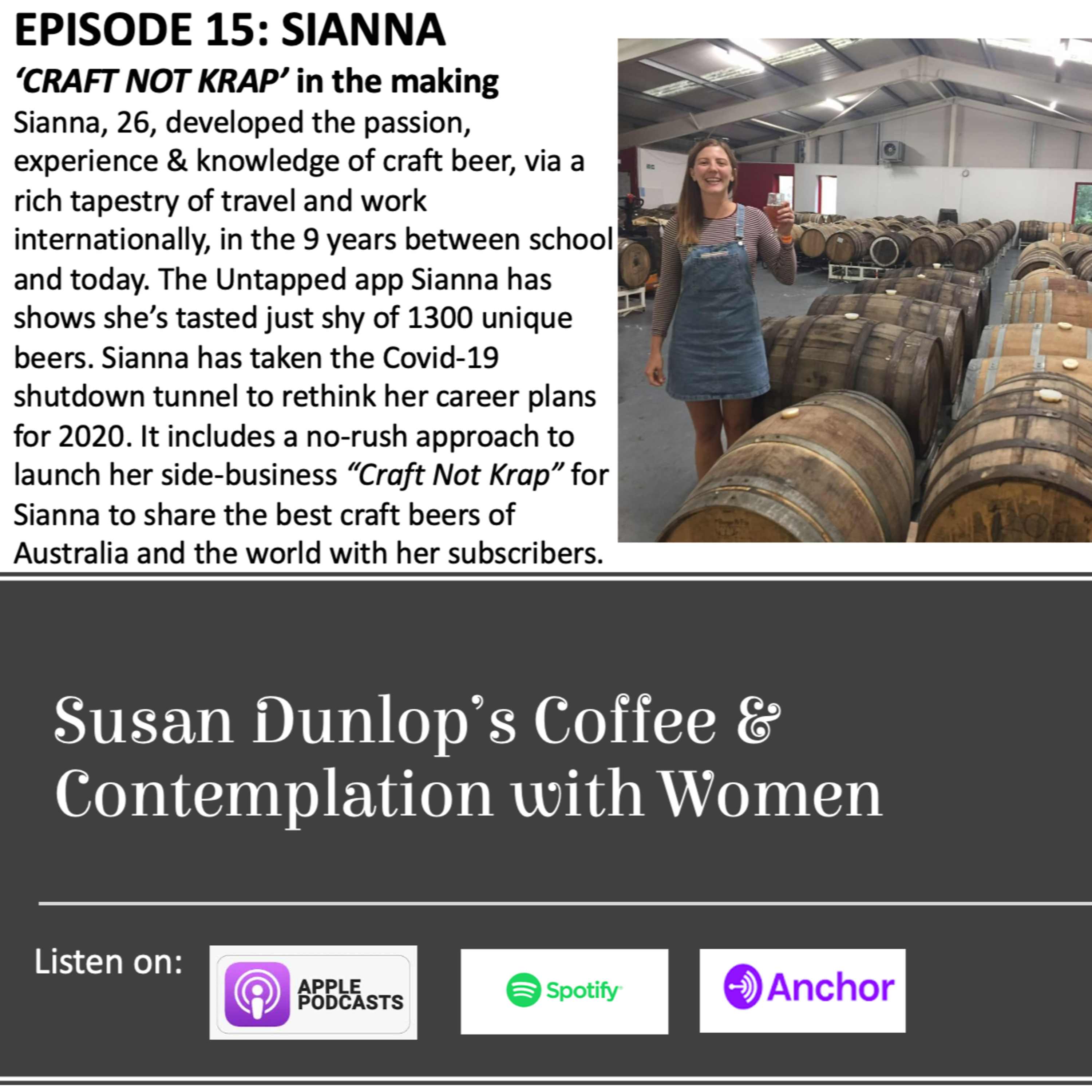 Episode 15: The No-Rush Approach to Launching a Passion Business. Talking with Sianna Lucas, Sunshine Coast episode artwork
