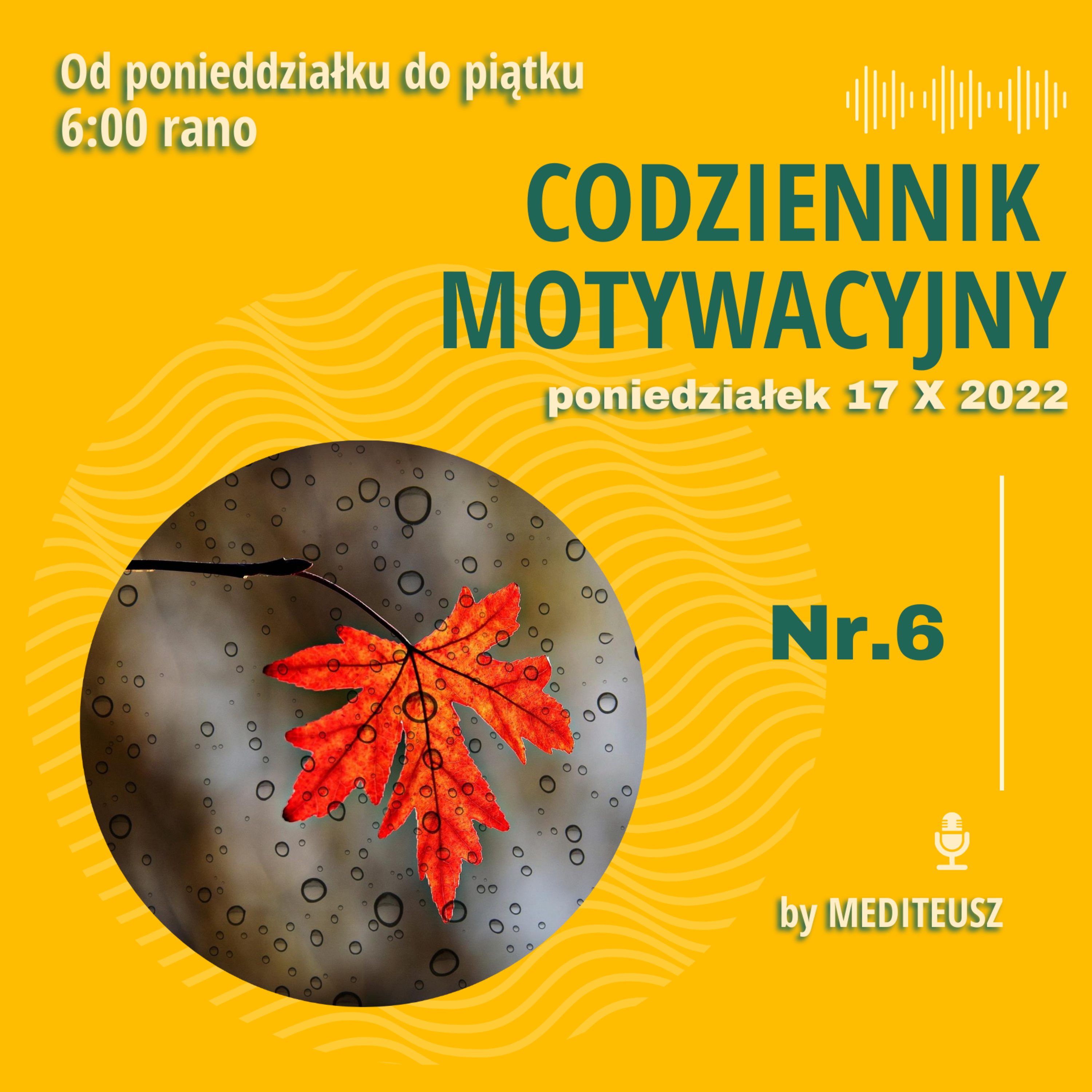 CODZIENNIK MOTYWACYJNY #6 PONIDZIAŁEK 17 X 2022 episode artwork