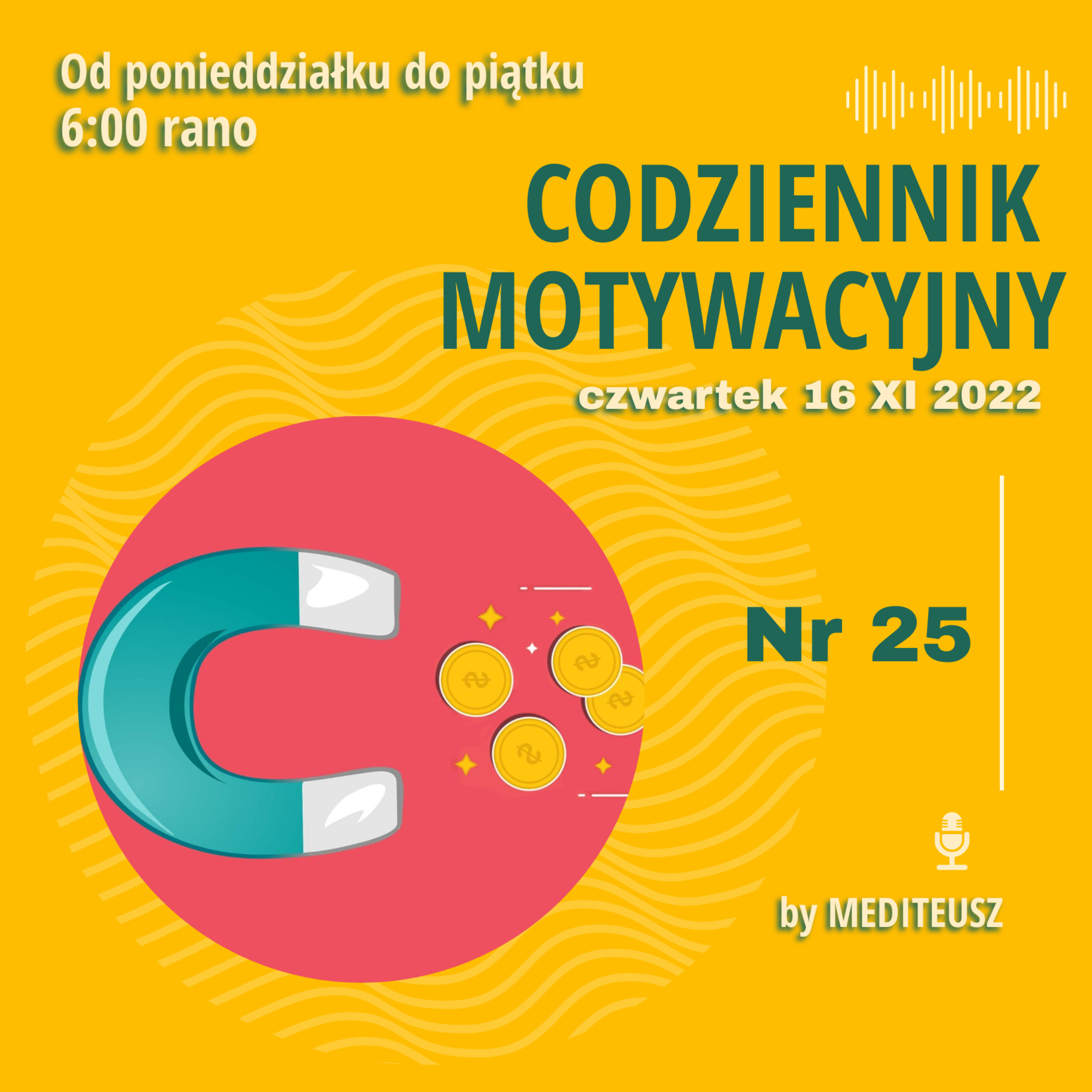CODZIENNIK MOTYWACYJNY #25 / 17 XI 2022 CZWARTEK / PRAWO PRZYCIĄGANIA episode artwork