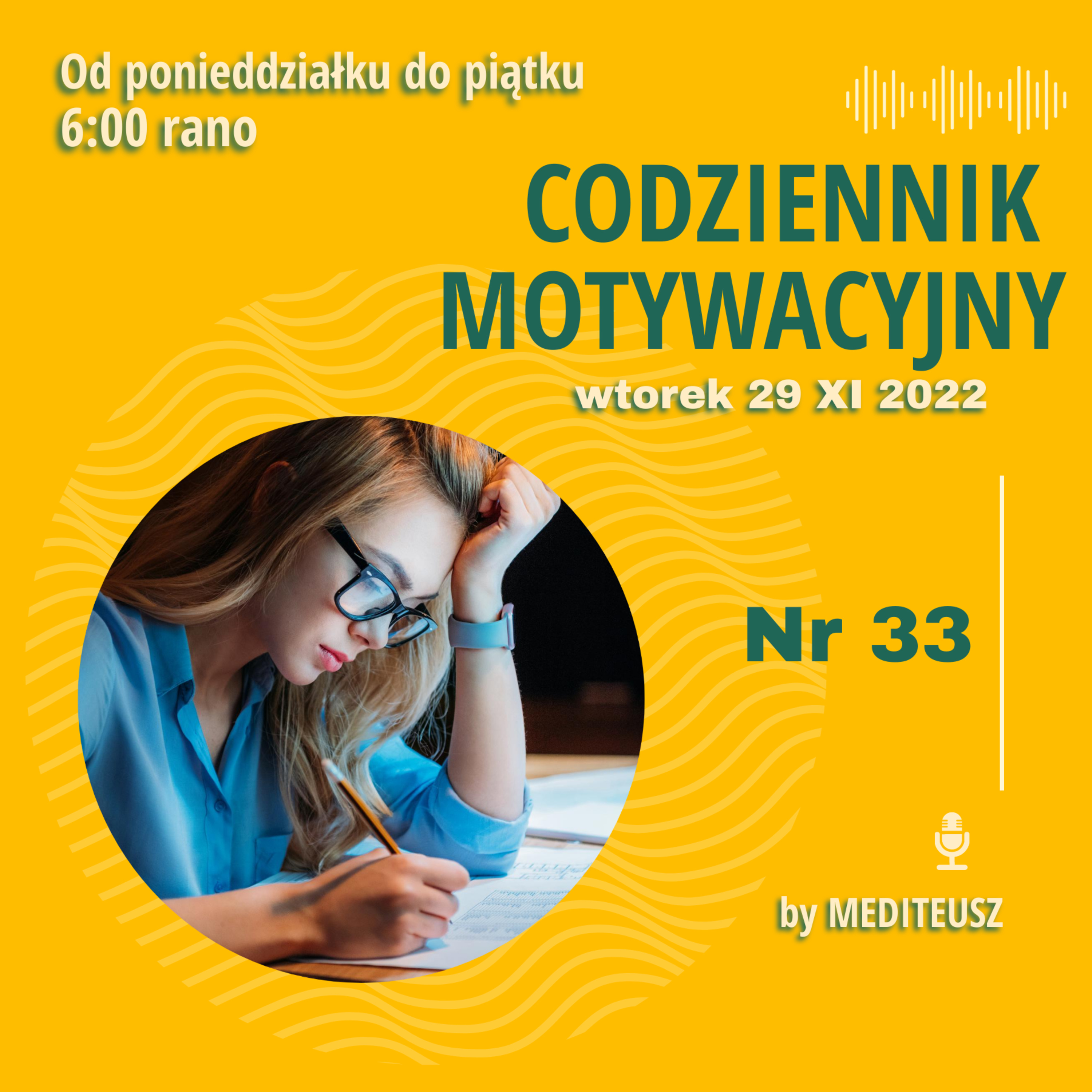 CODZIENNIK MOTYWACYJNY #33 29 XI 2022 WTOREK / O CZELENDŻU Z DZIENNIKIEM - PODSUMOWANIE episode artwork