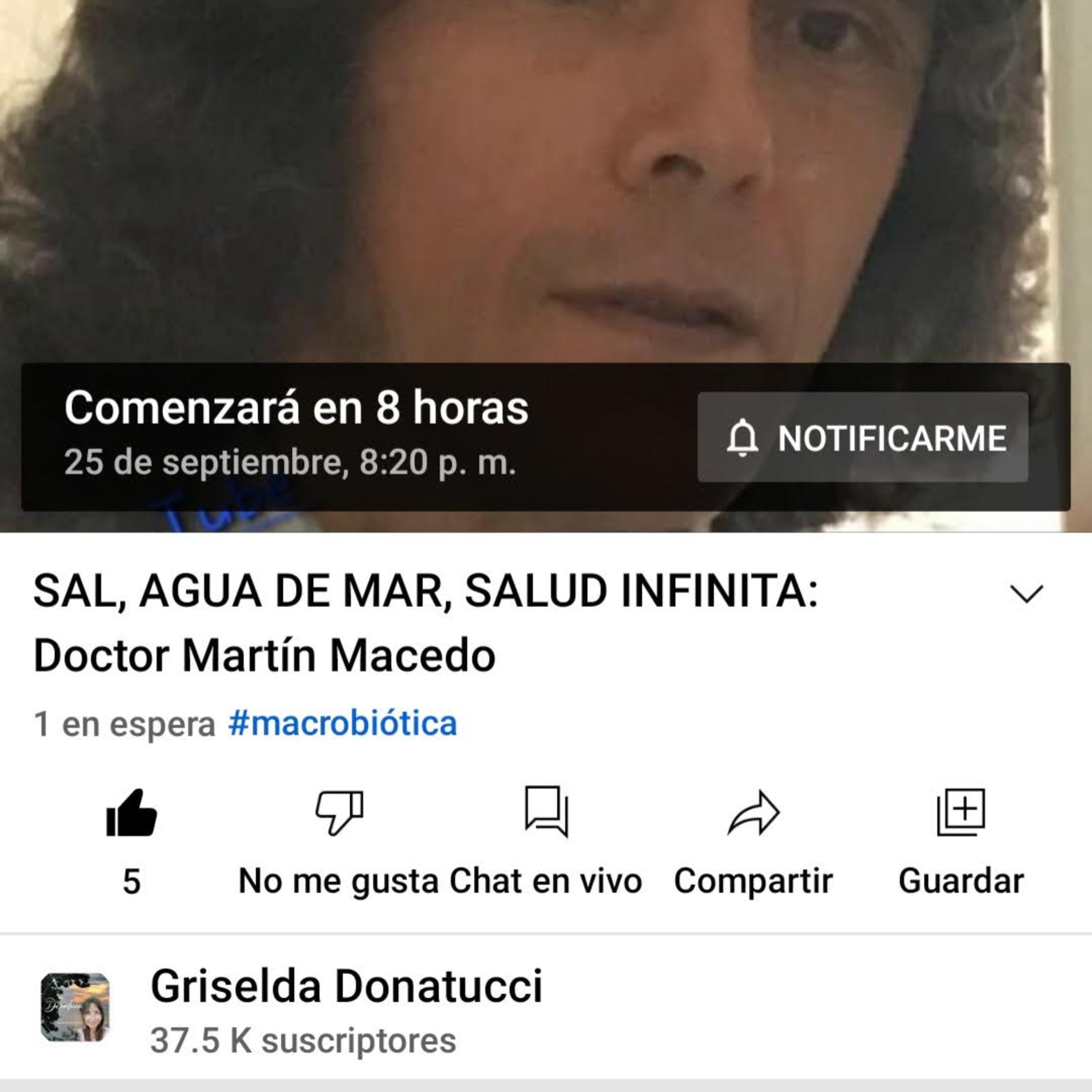 Griselda Donatucci Agua De Mar, Salud y Vida