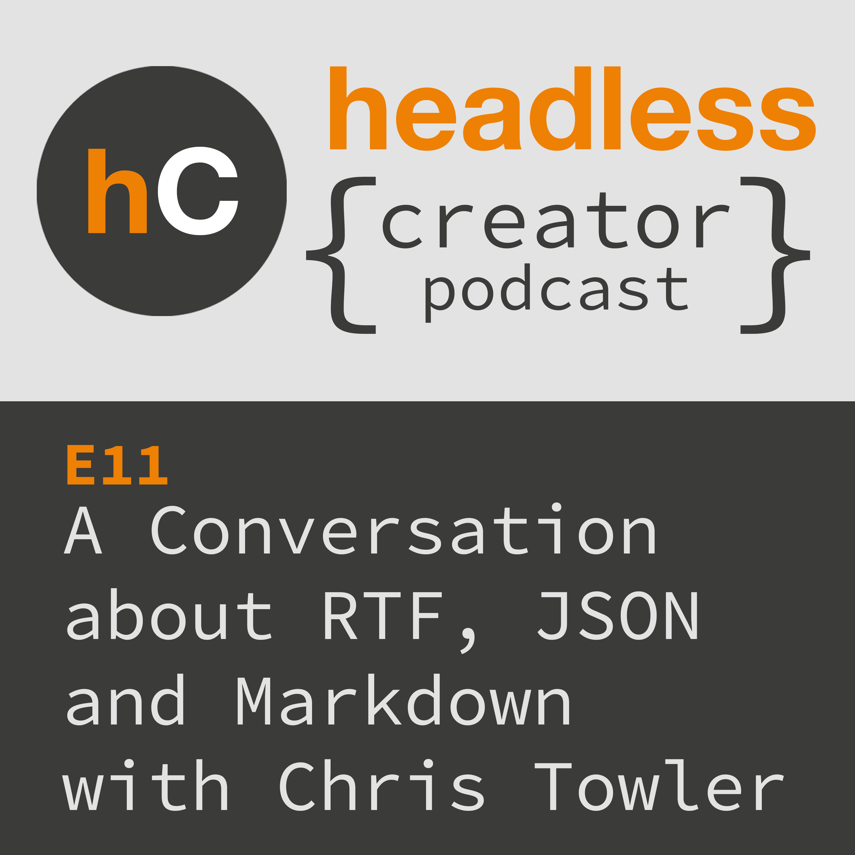 E11 | A Conversation about Rich Text Fields, HTML, JSON and Markdown | Chris Towler episode artwork