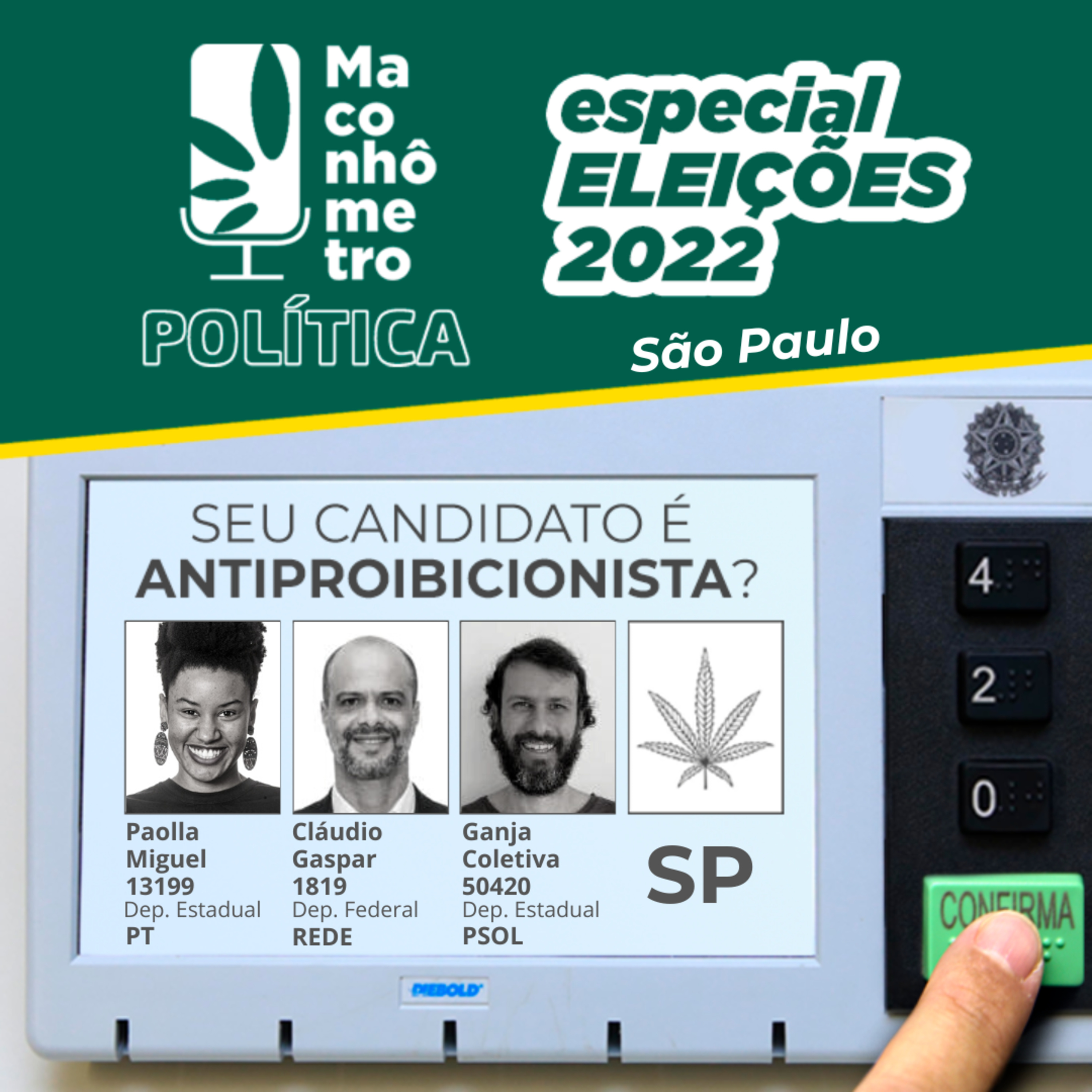 Política | Eleições 2022: Candidaturas Antiproibicionistas de São Paulo (Paolla Miguel, Ganja Coletiva e Cláudio Gaspar)