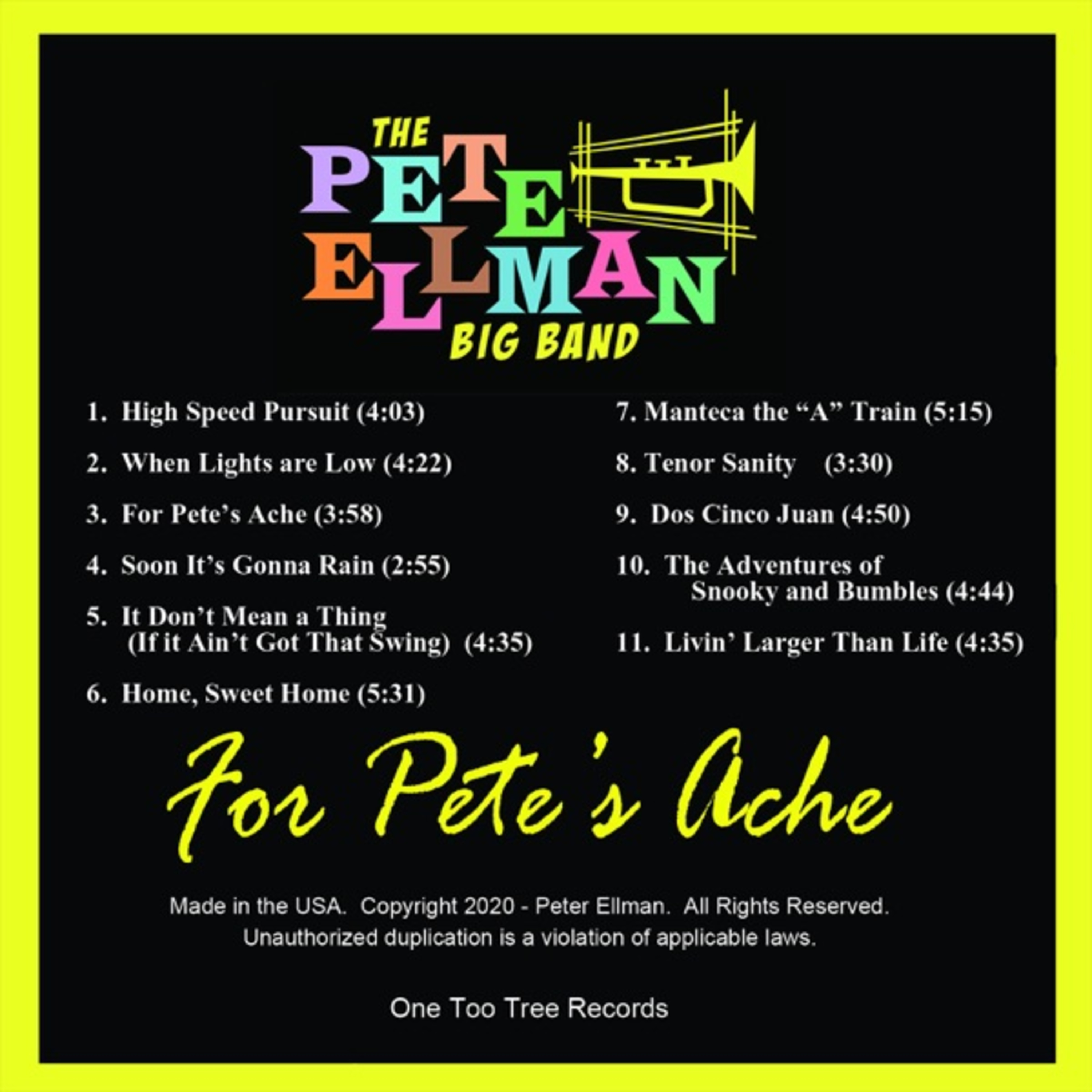 The Pete Ellman Big Band • For Pete’s Ache®️2020 #jazz #bigband episode artwork