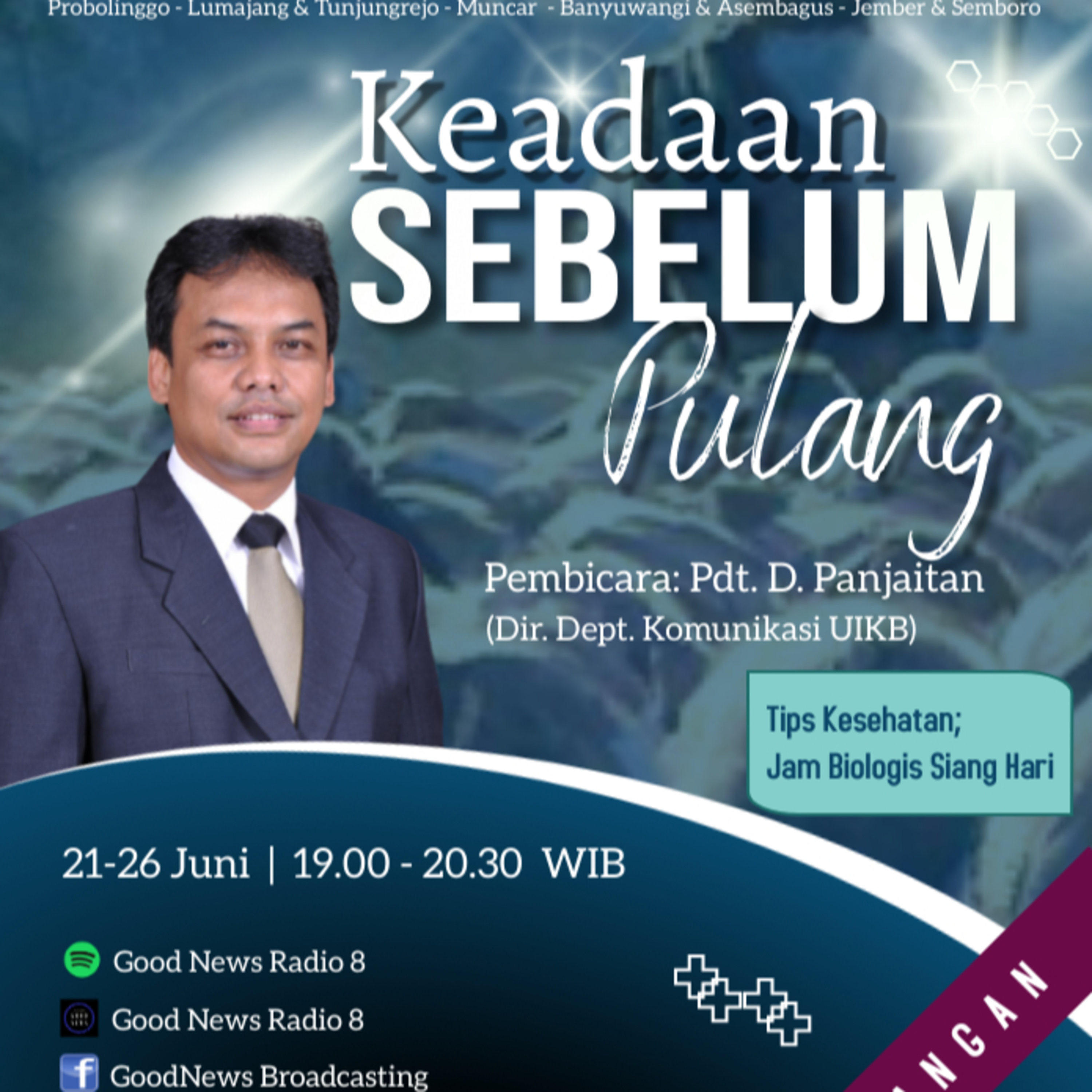 KKR Distrik Jember "MARI PULANG" Hari ke 2, Selasa, 22 Juni 2021