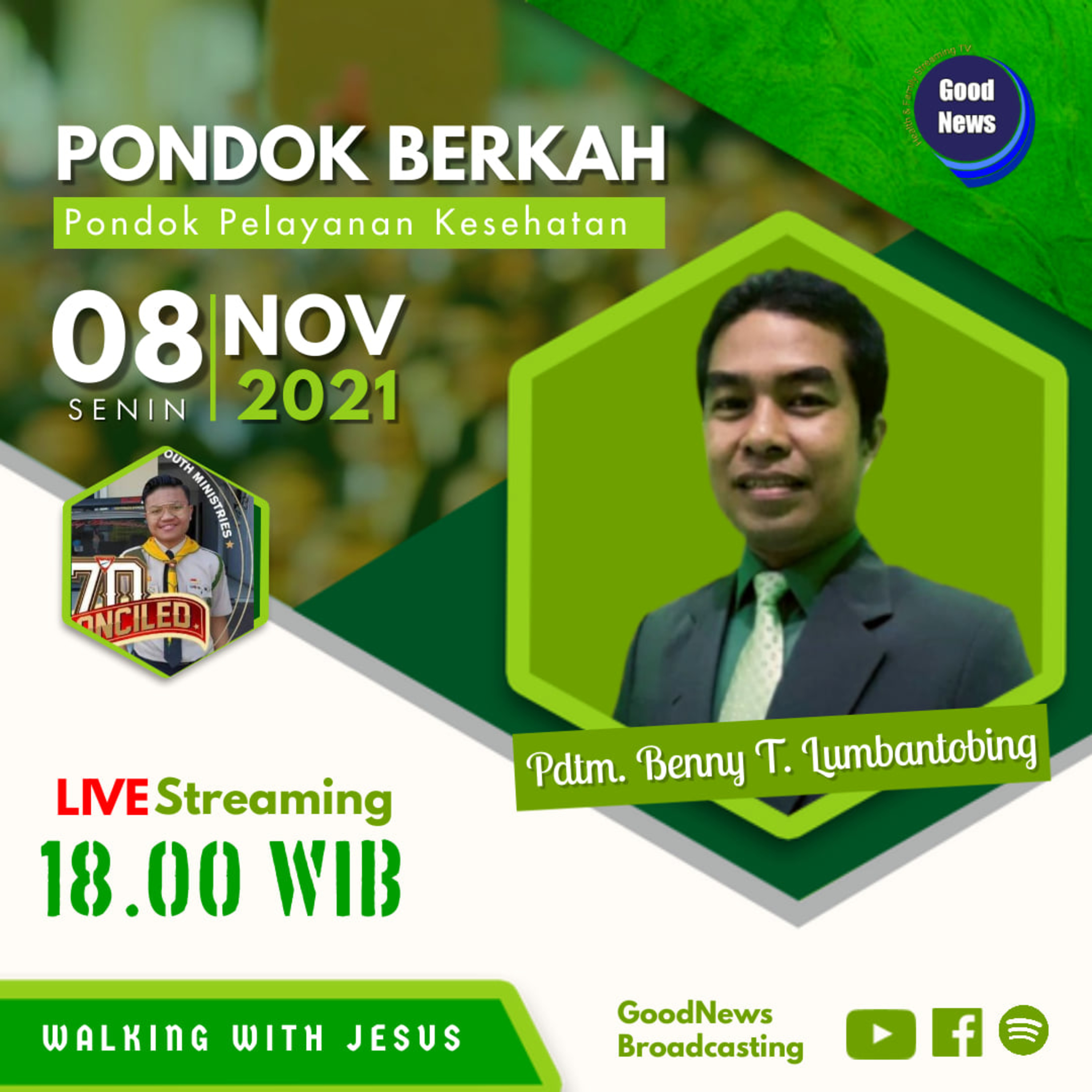 WALKING WITH JESUS | Pelayanan Pondok Berkah | Pdtm. Benny Trafolta Lumbantobing
