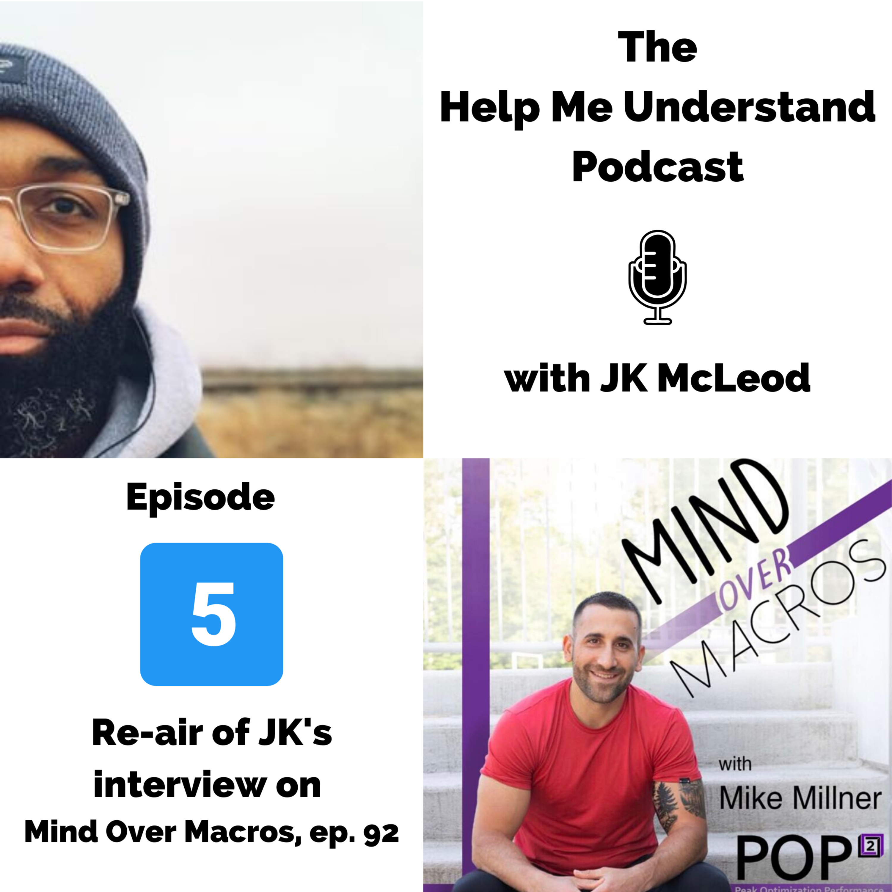 Help Me Understand - Episode 5, Re-airing of JK's episode as a guest on the Mind Over Macros Podcast (Episode 92) w/Coach & Author Mike Millner episode artwork