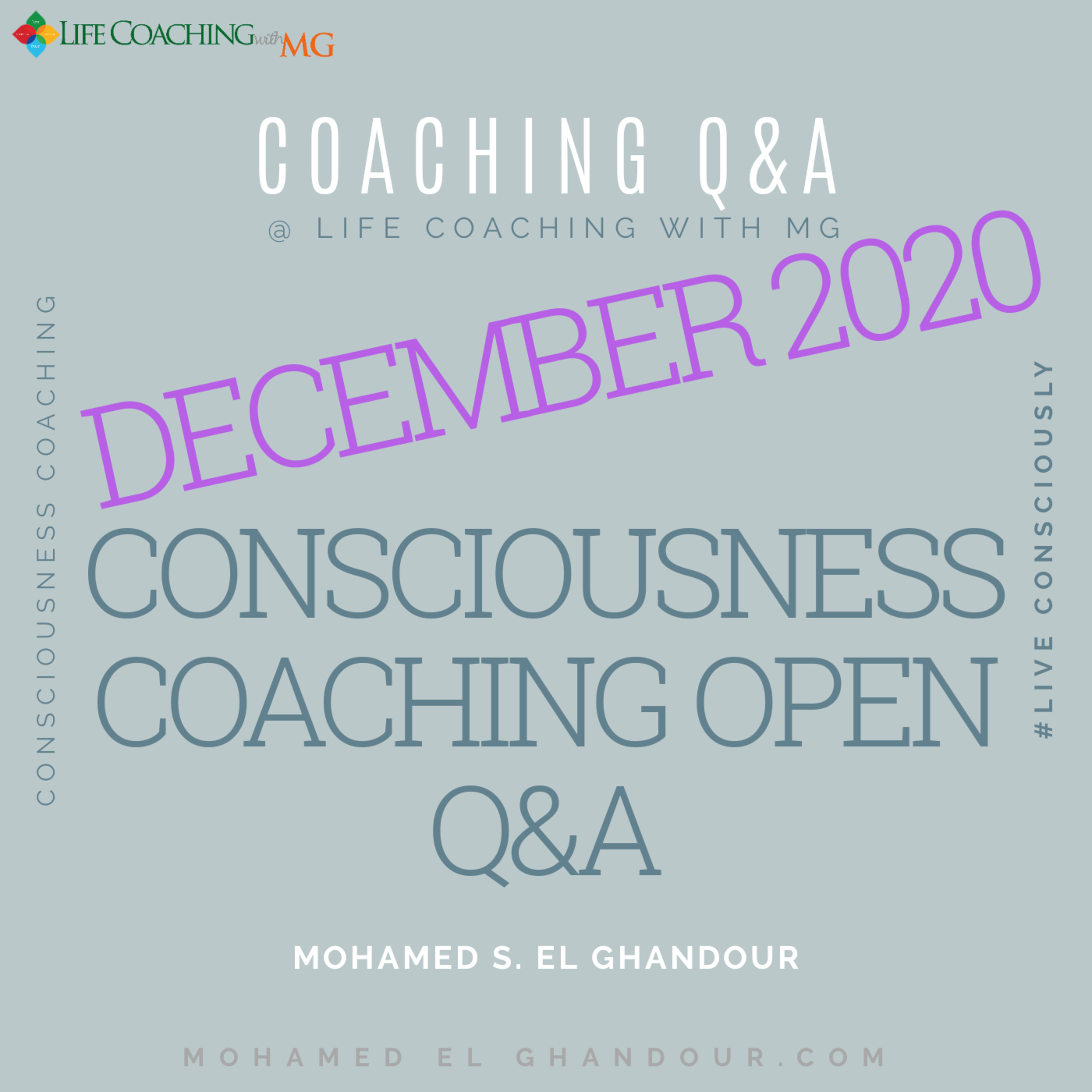 Dec. 2020. Consciousness Coaching open Q&A episode artwork