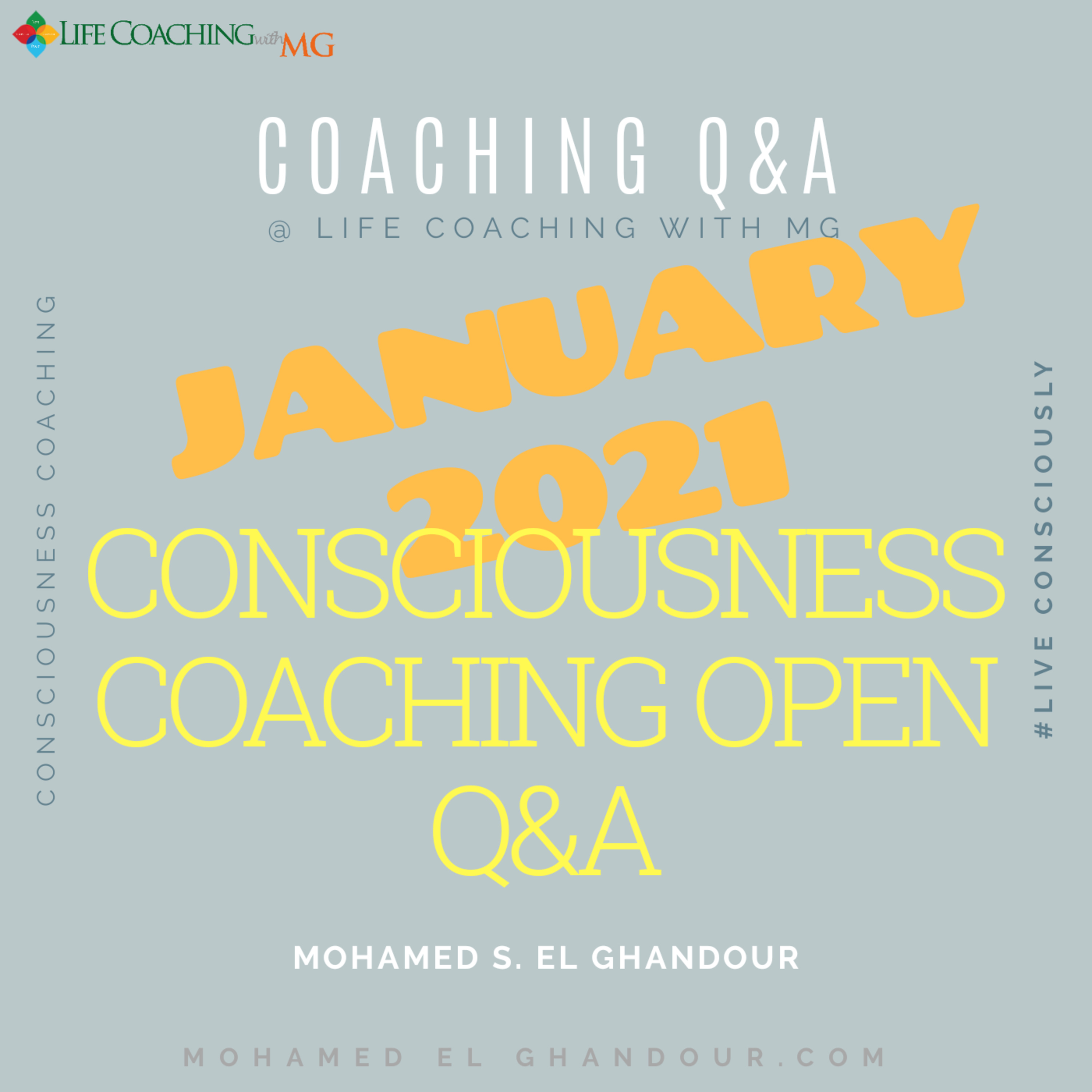 Jan. 2021. Consciousness Coaching open Q&A episode artwork