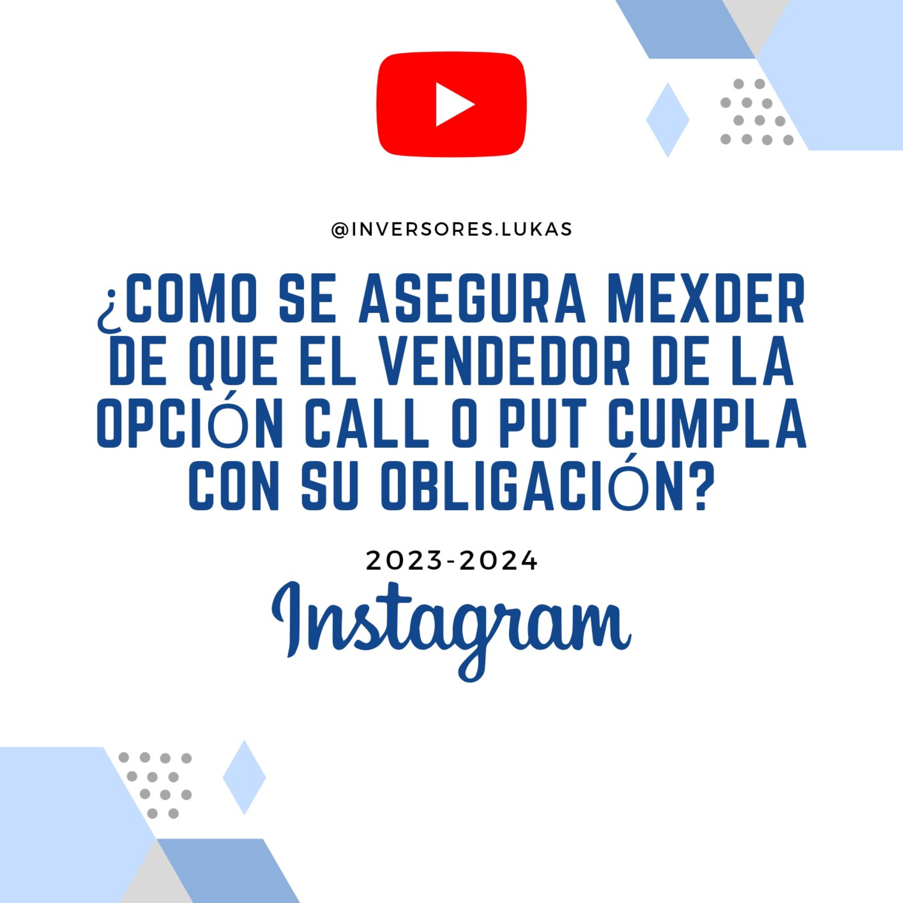 ¿Como se asegura MEXDER de que el vendedor de la opción call o put cumpla con su obligación? episode artwork