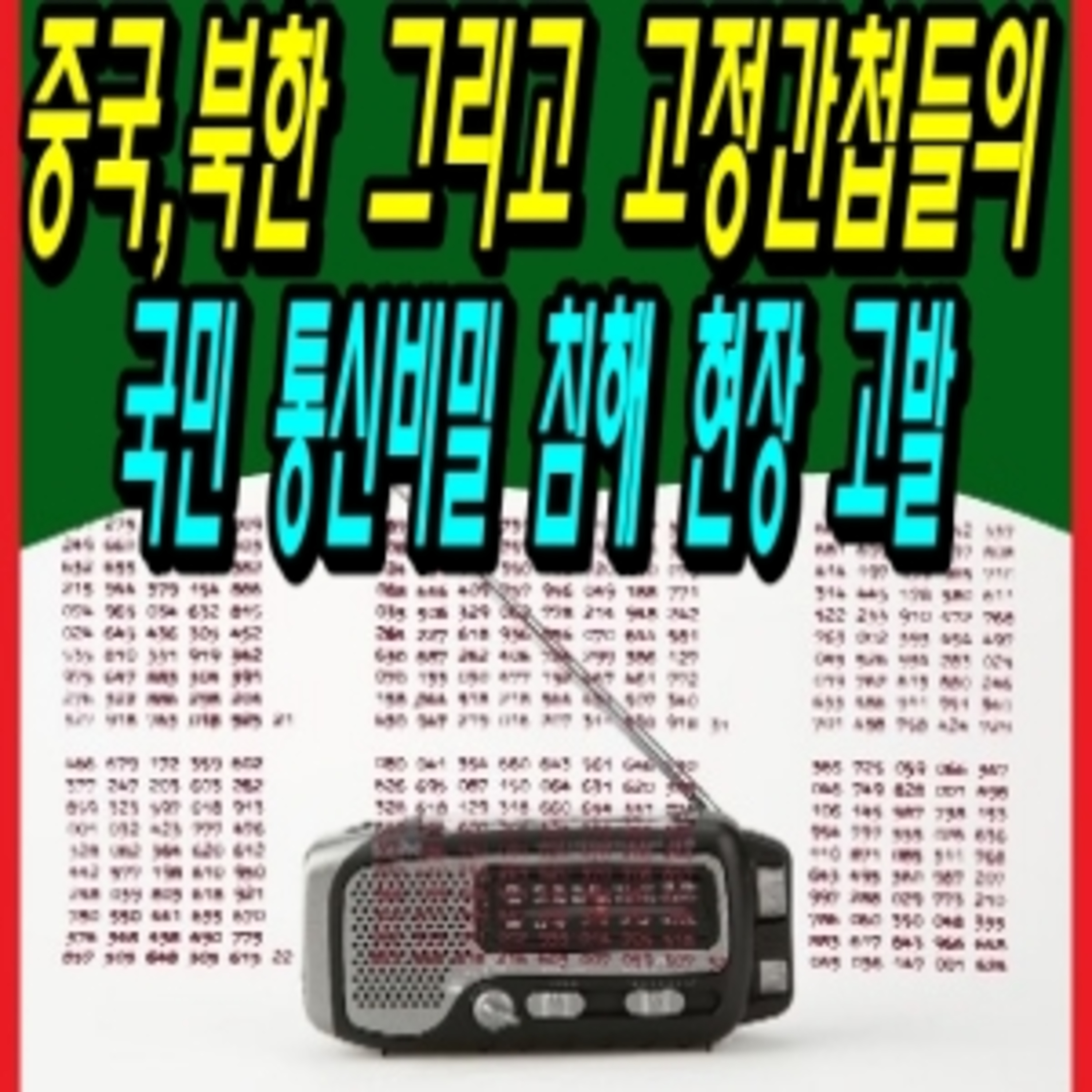중국,북한 그리고 고정간첩들의 국민 통신비밀 침해 현장 고발  episode artwork