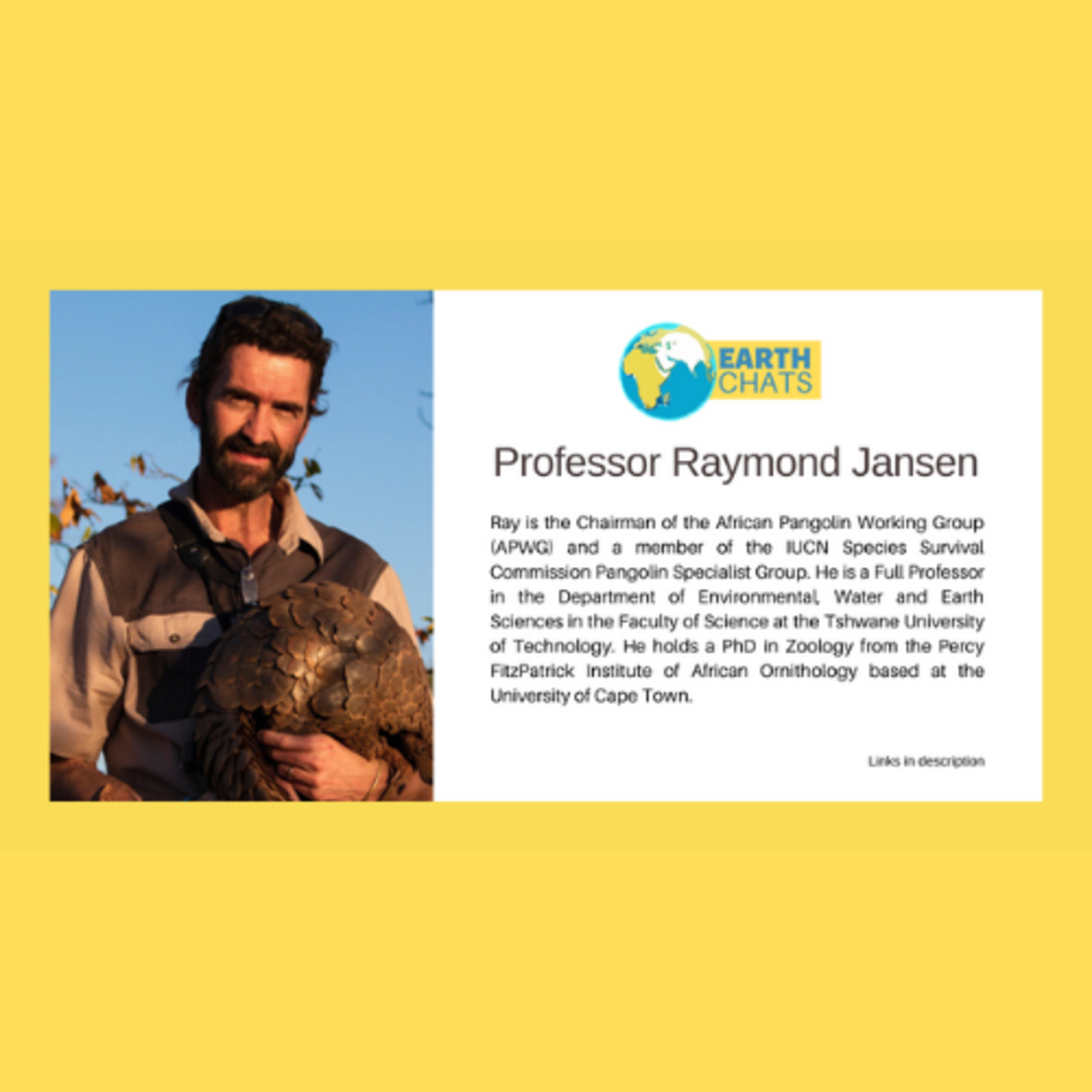 An Interview with Professor Raymond Jansen, Chairman of African Pangolin Working Group