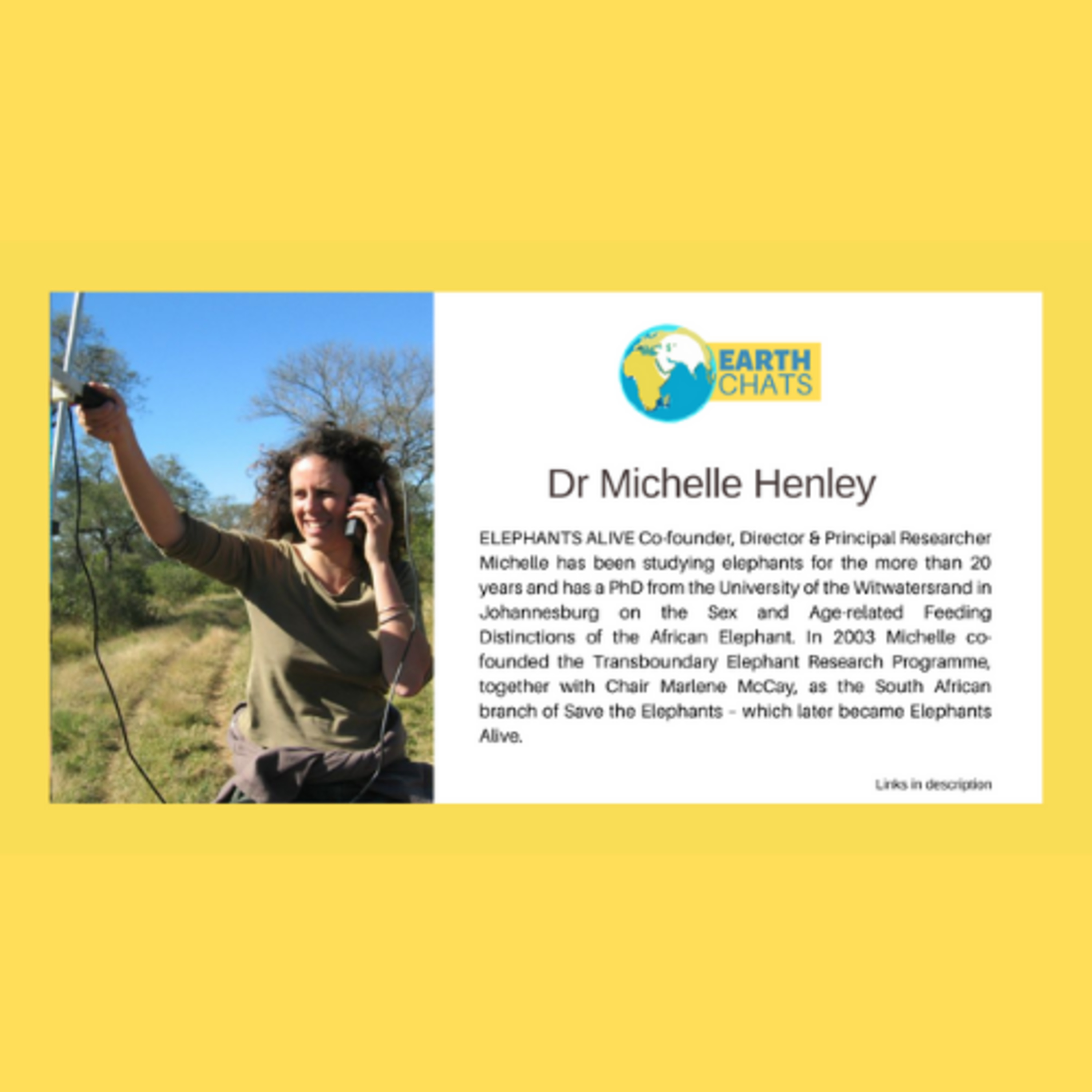An Interview with Dr Michelle Henley, Co-founder, Director, Principal Researcher ELEPHANTS ALIVE, South Africa