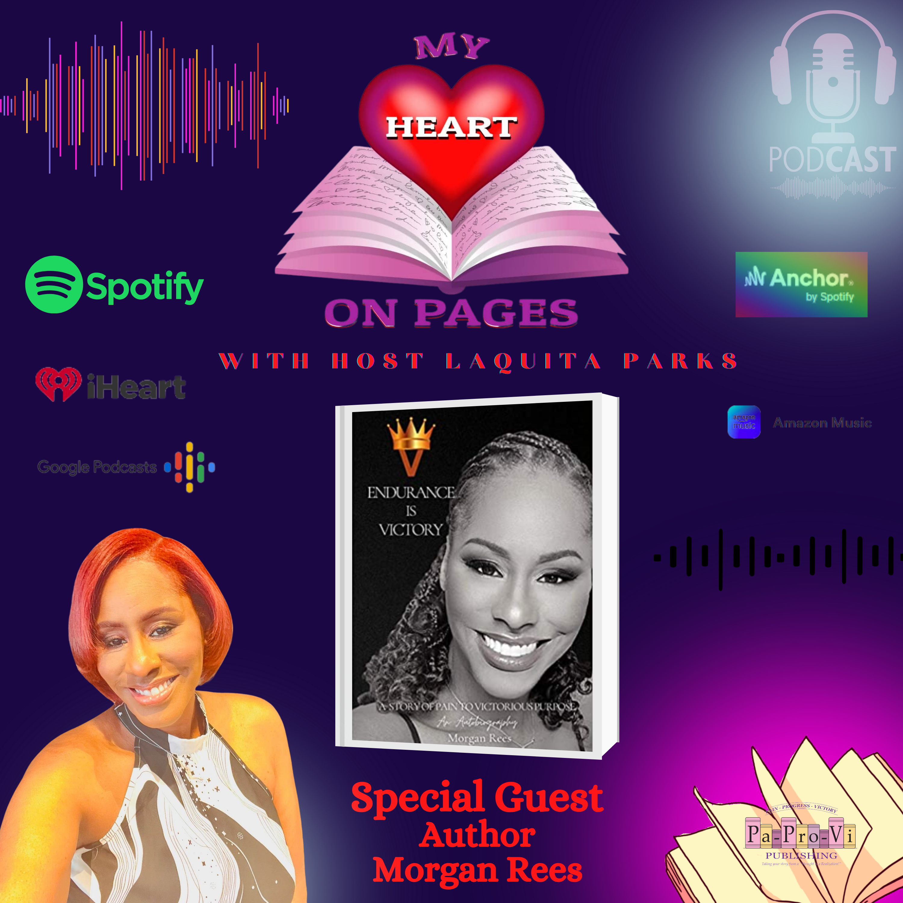 Endurance is Victory Interview with Author Morgan Rees and Host, LaQuita Parks CEO & Founder of Pa-Pro-Vi Publishing episode artwork
