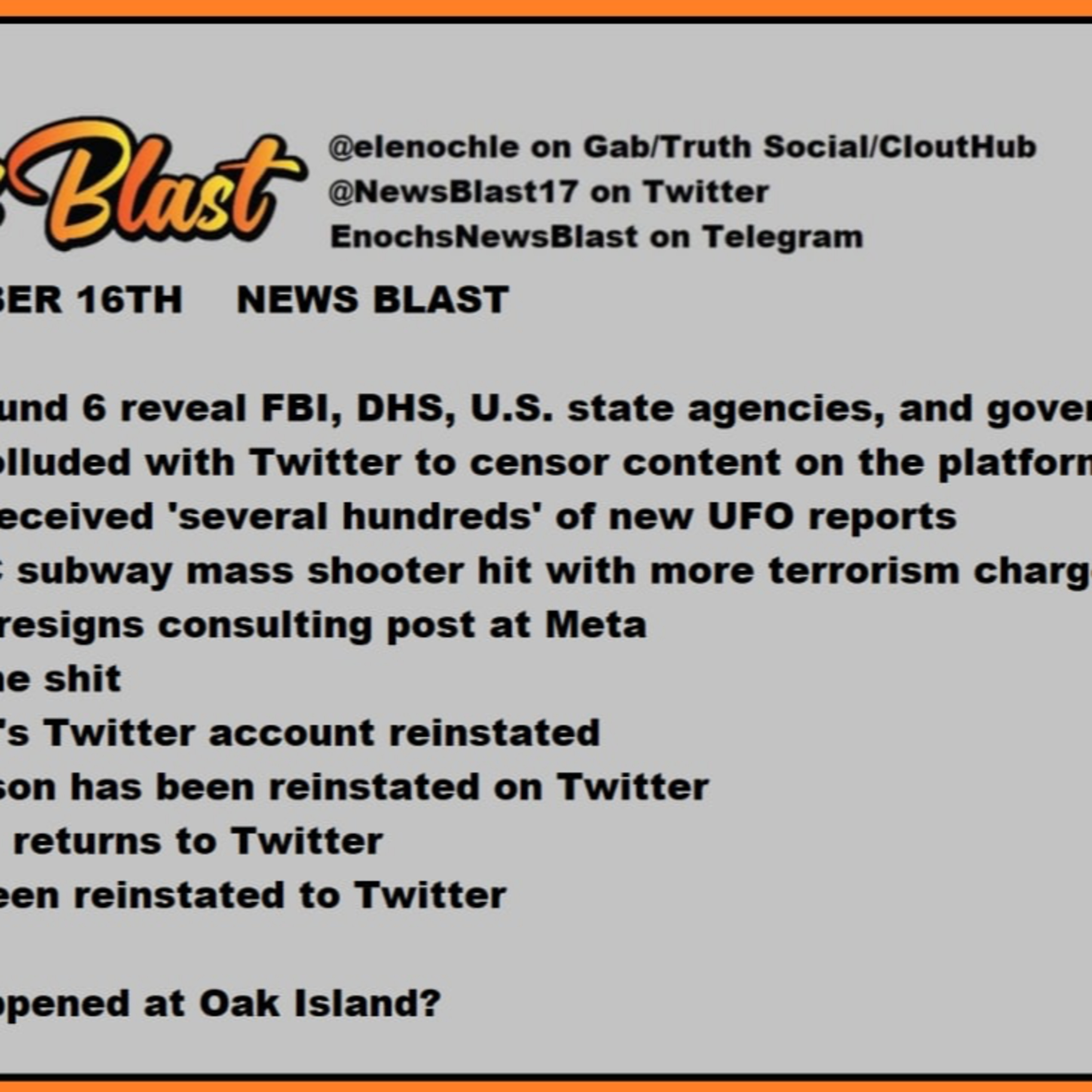 Friday, December 16, 2022 News Blast episode artwork