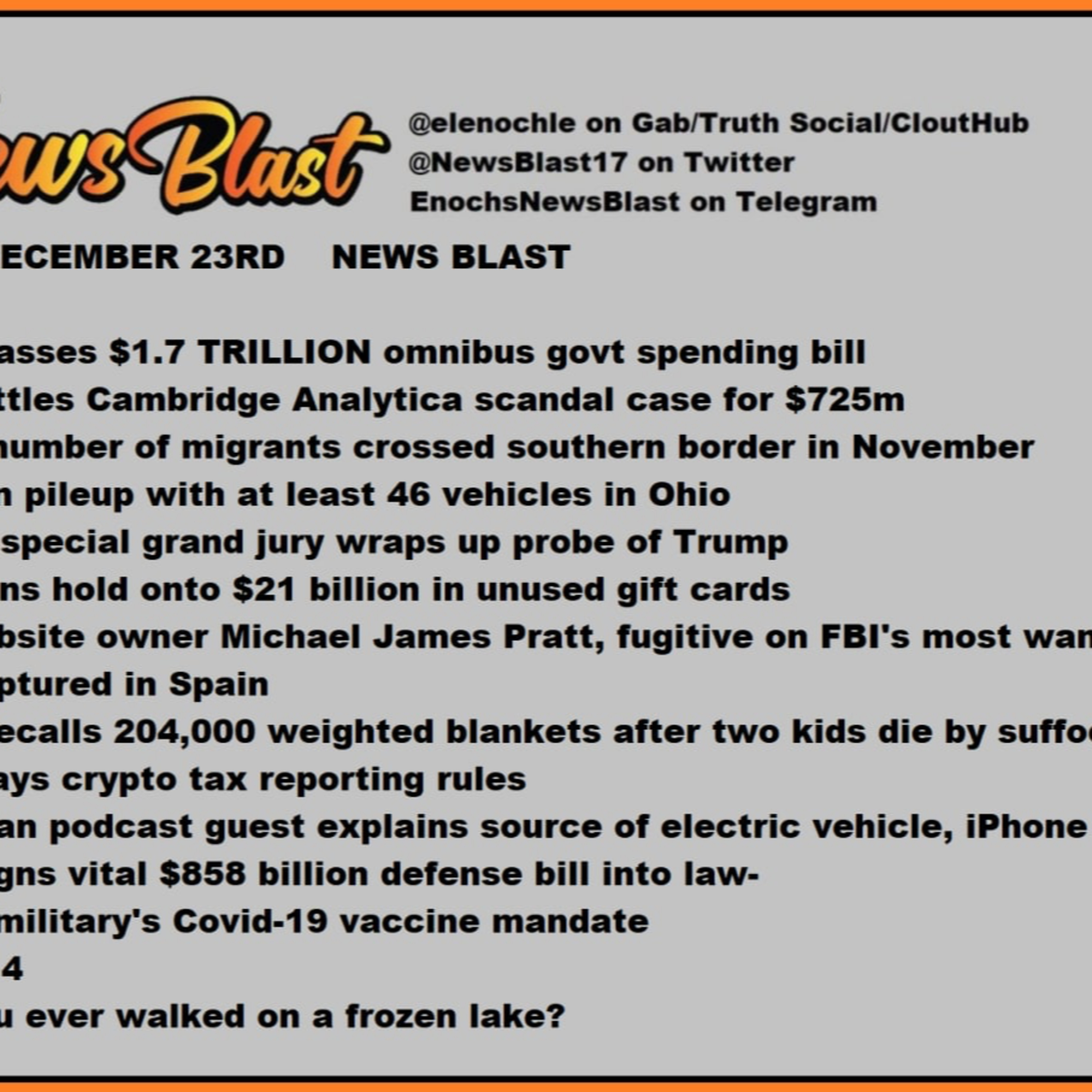 Friday, December 23 News Blast episode artwork