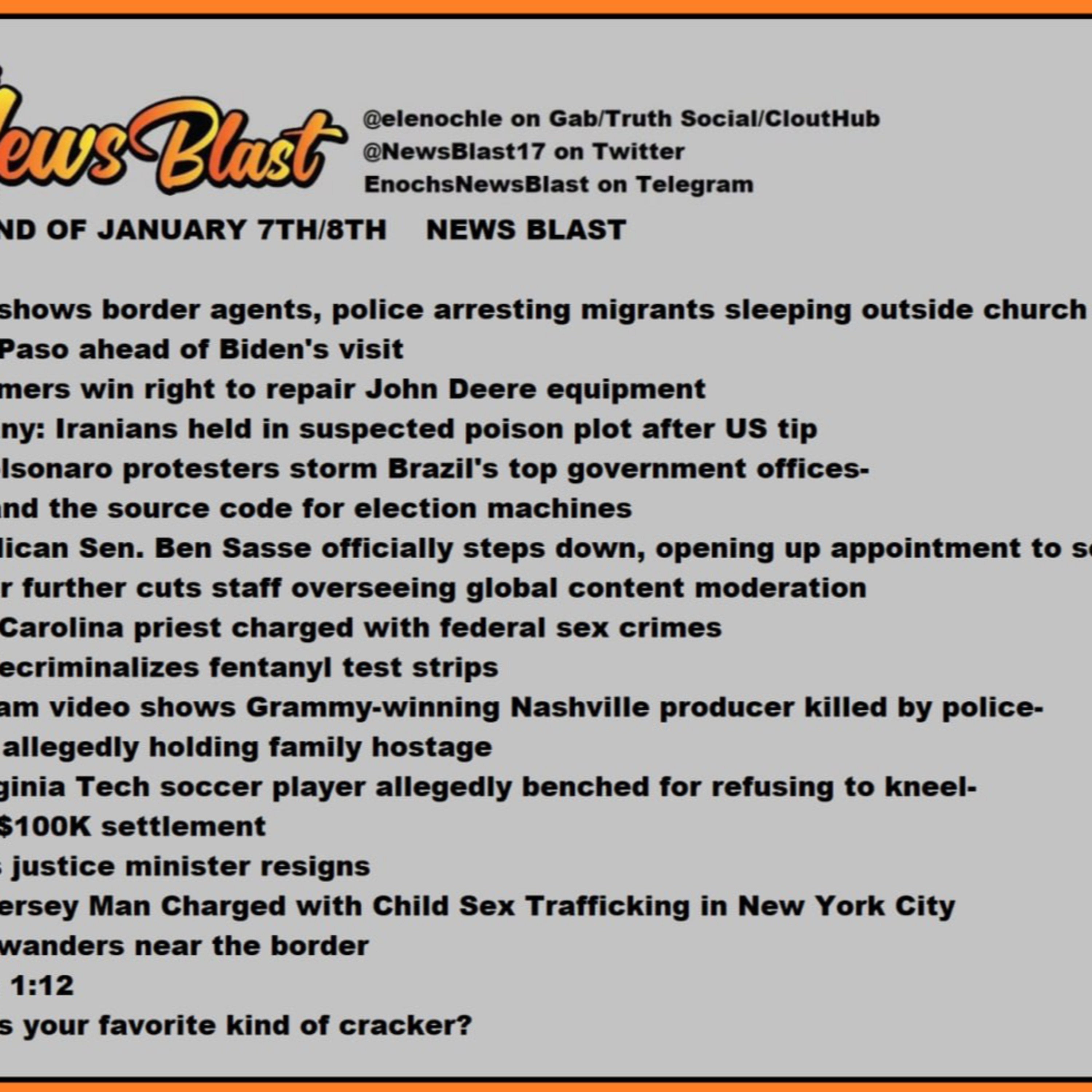 Weekend-of-January-7-8-2023-News-Blast episode artwork