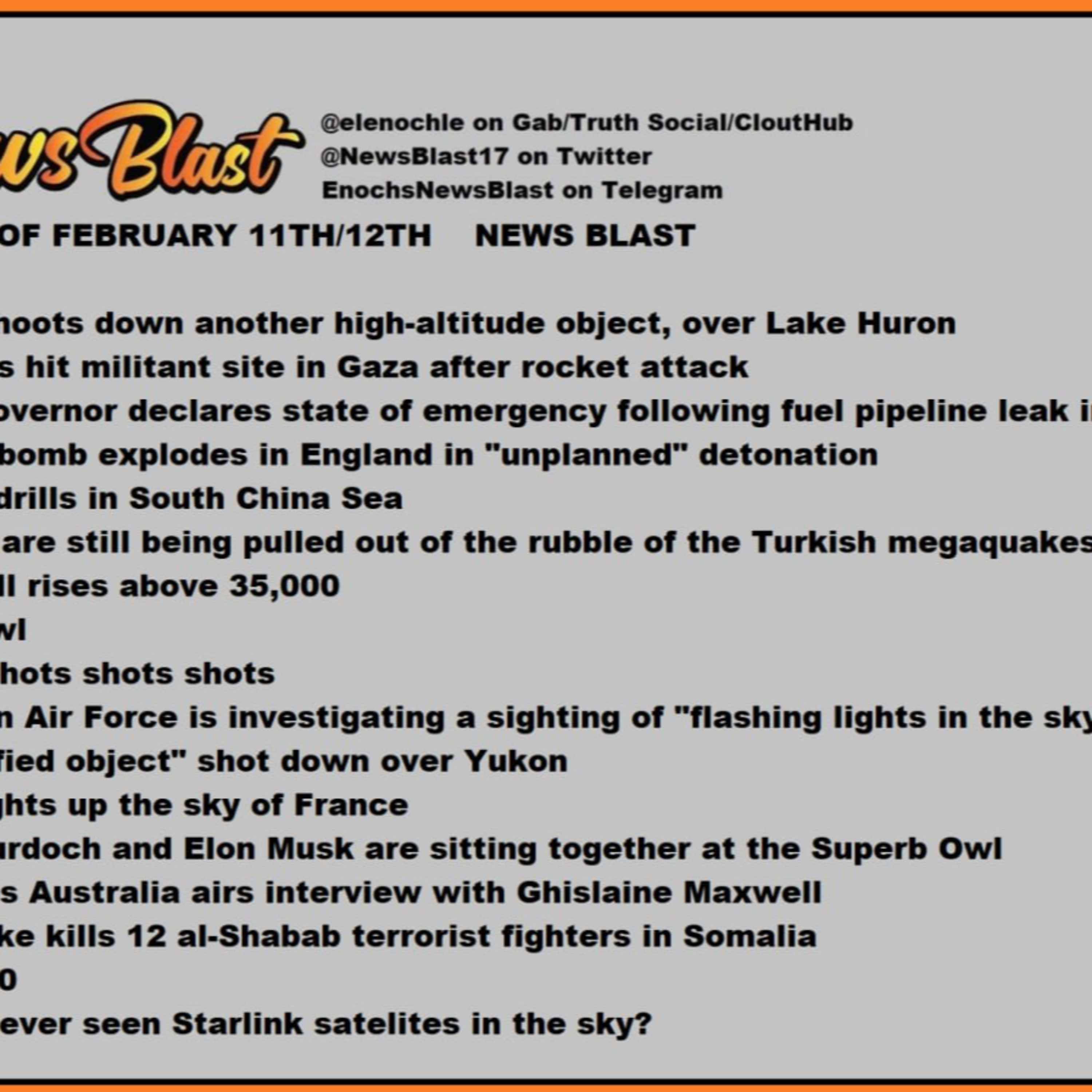 Weekend of February 11/12, 2023 News Blast episode artwork