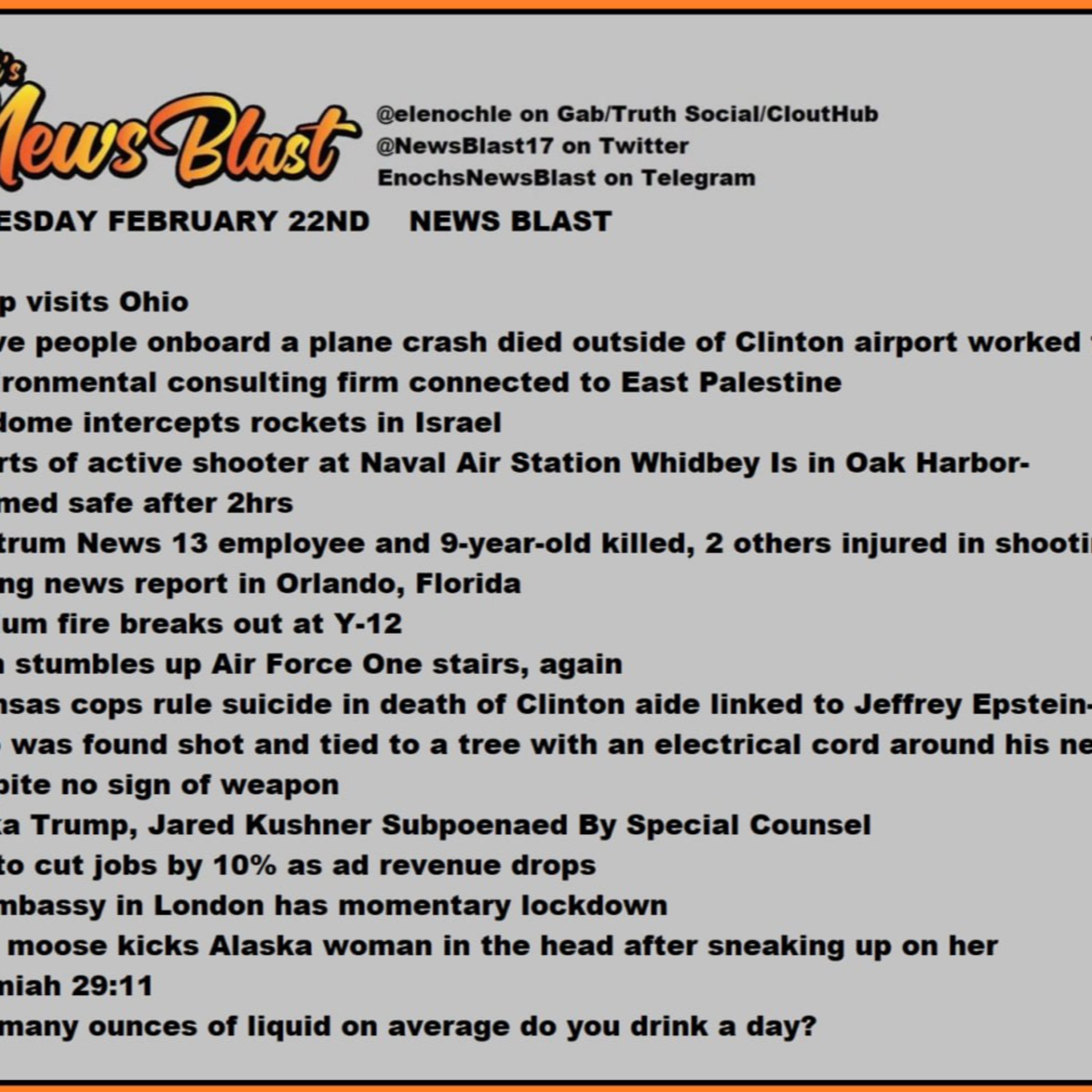 Wednesday, February 22, 2023 News Blast  episode artwork