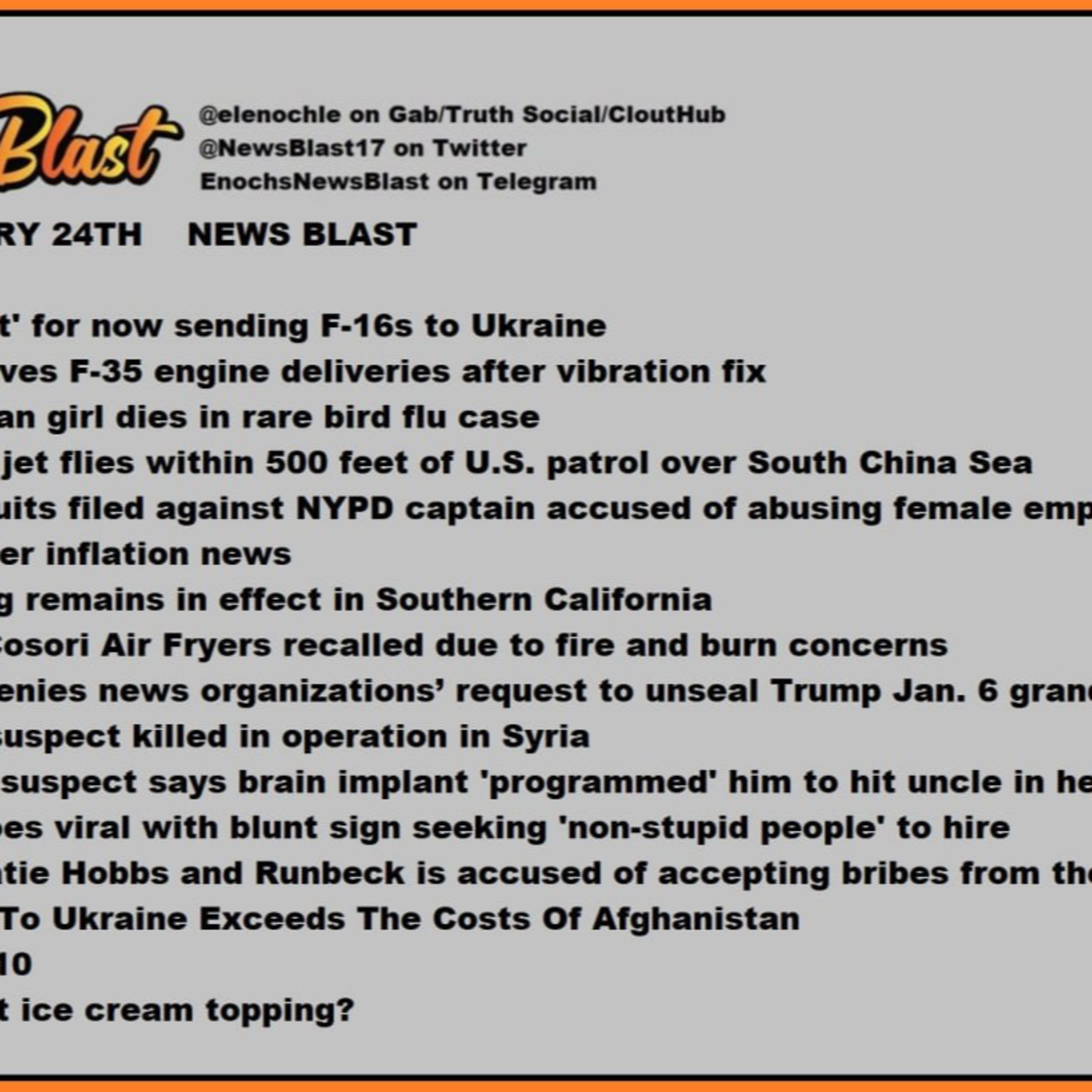 Friday, February 24, 2023 News Blast episode artwork