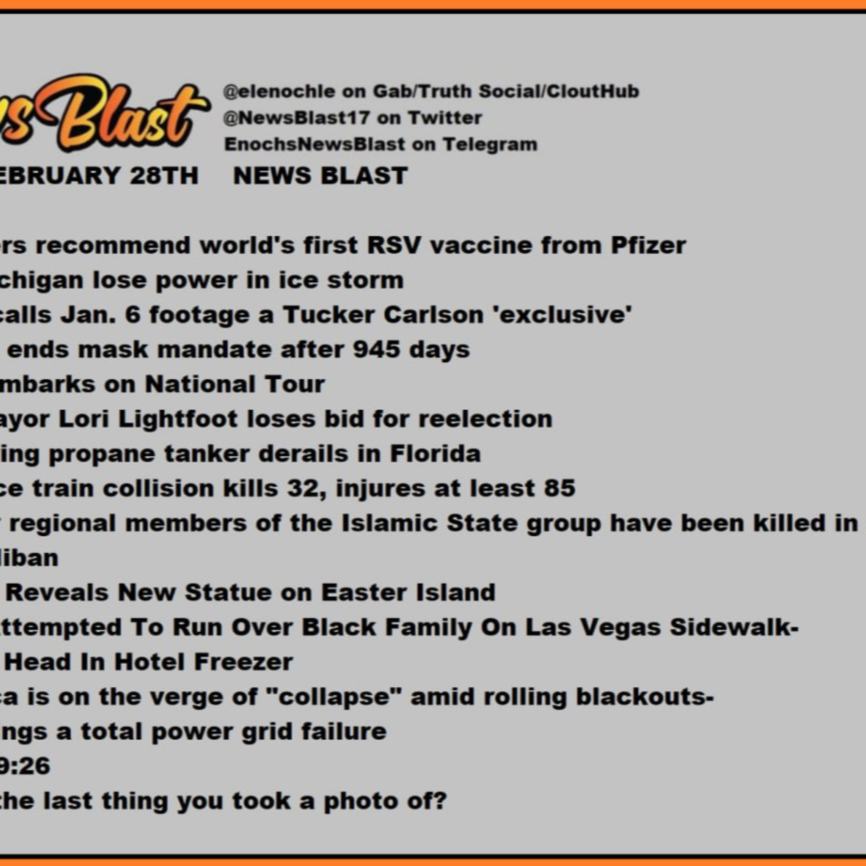Tuesday, February 28, 2023 News Blast episode artwork
