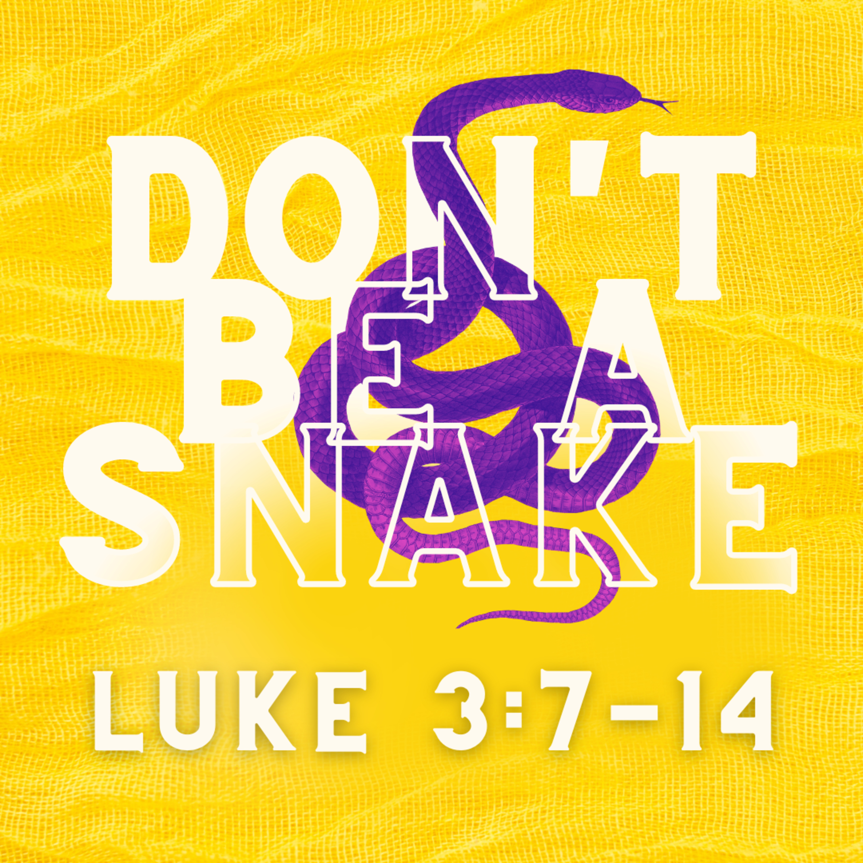 Don't Be A Snake (Luke 3:7-14) episode artwork