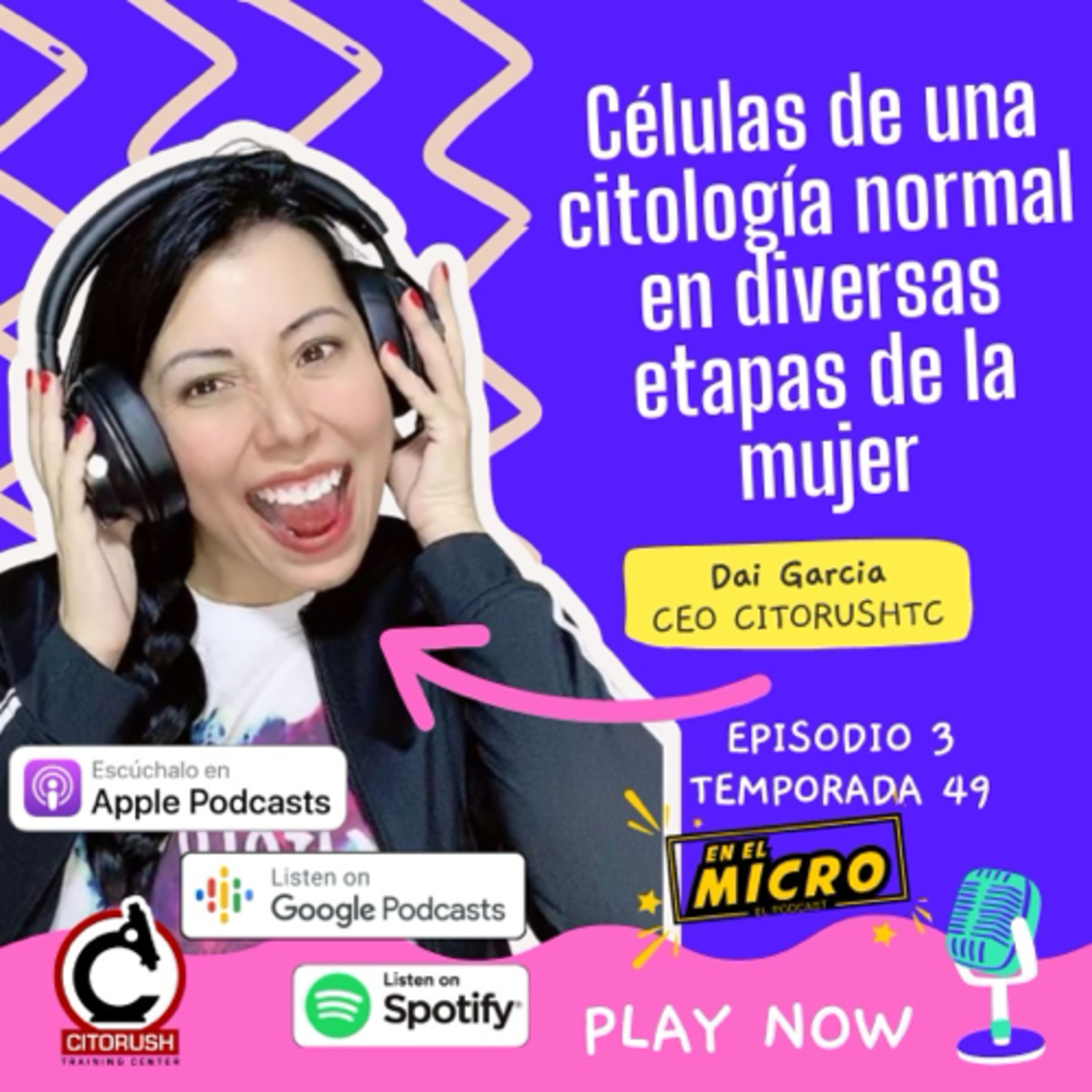 Células de una citologia normal en diversas etapas de la mujer