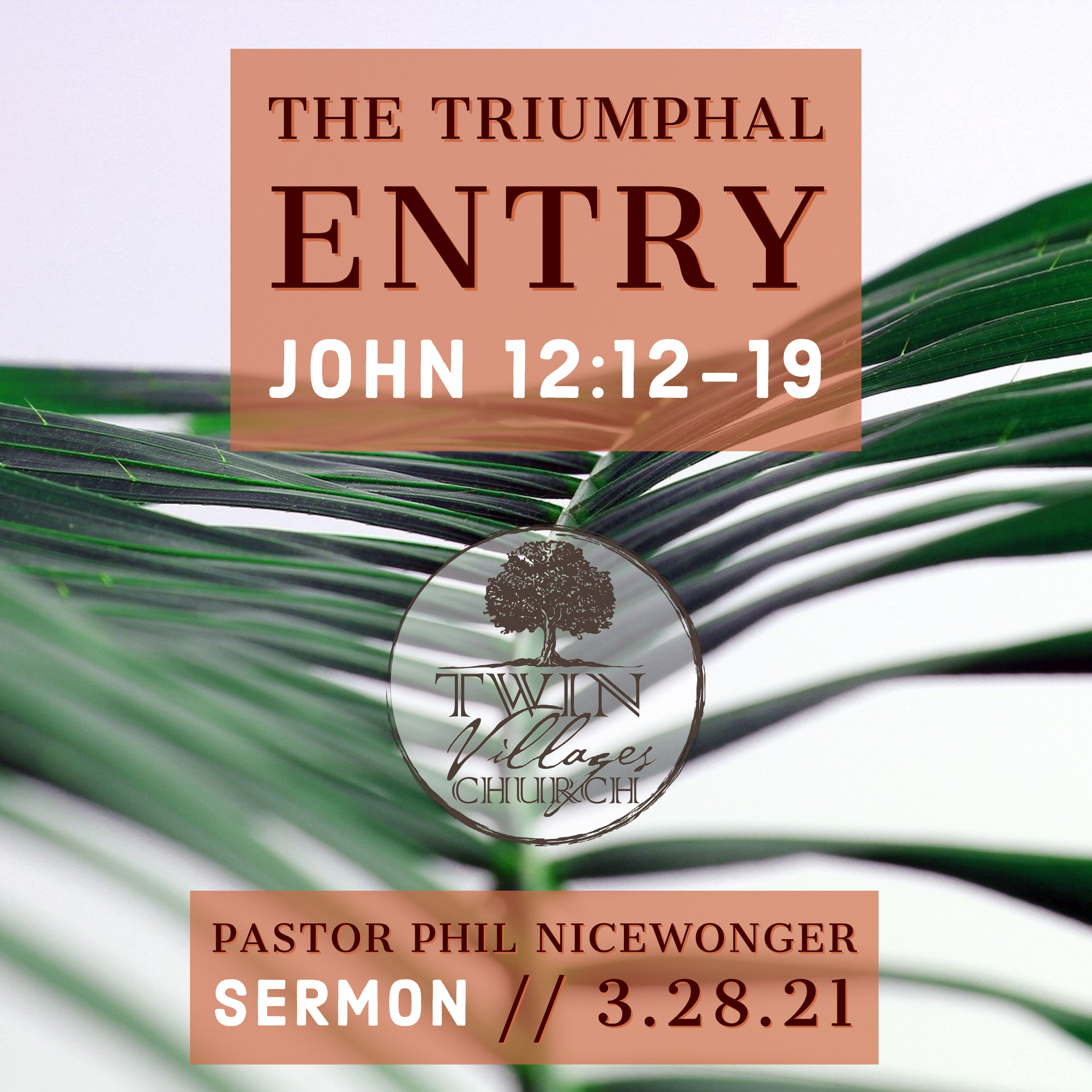 “The Triumphal Entry” // John 12:12-19 // Pastor Phil Nicewonger // 3.28.21 *Sermon* episode artwork