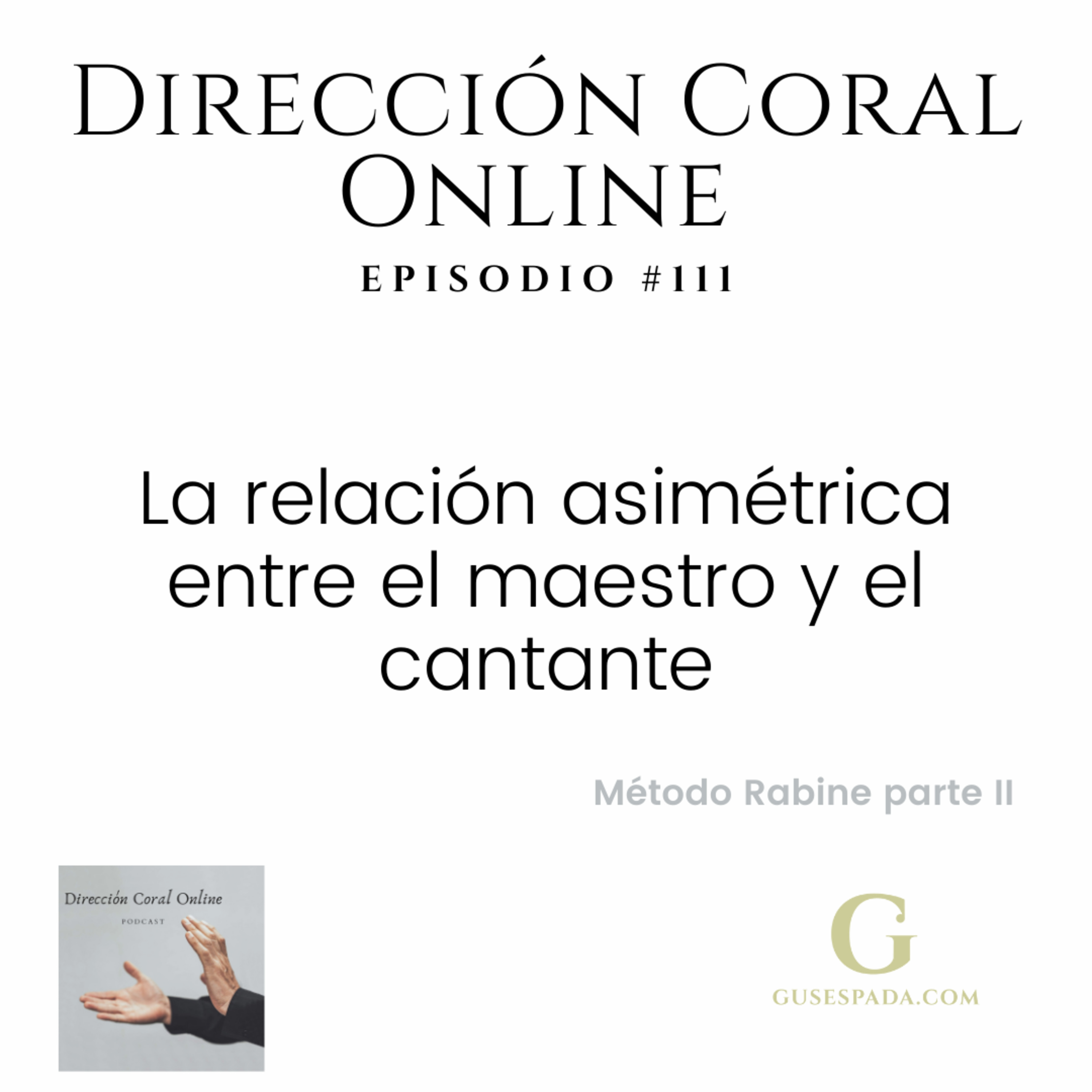 Cuando hay una relación asimétrica entre el maestro y el cantante episode artwork