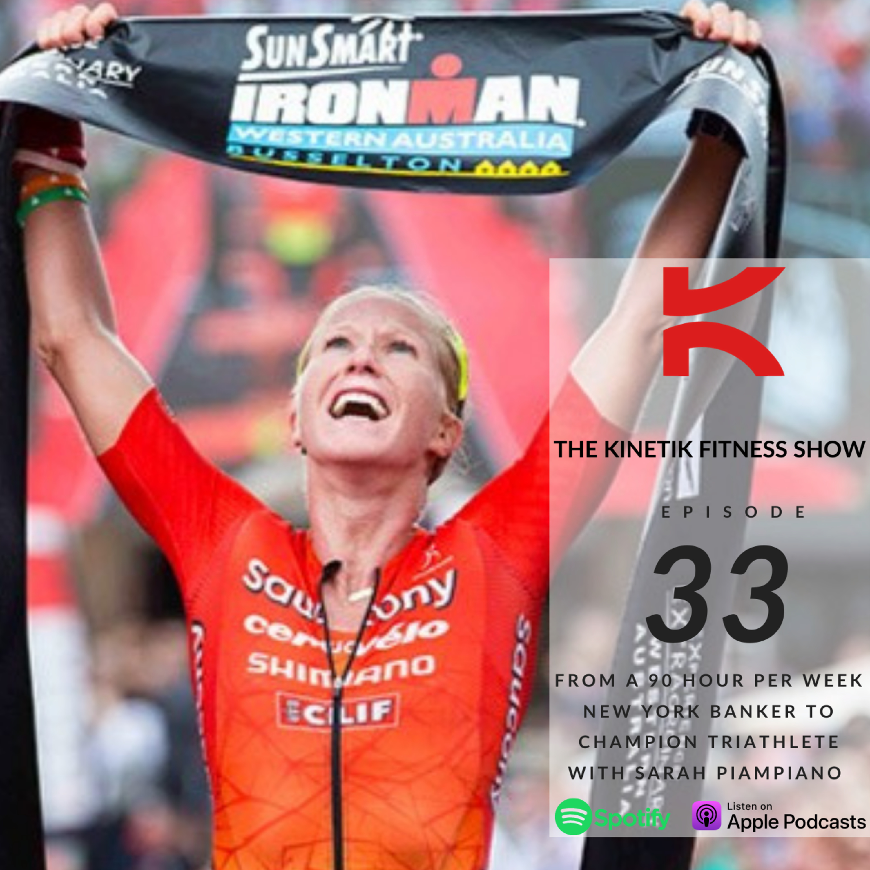 From A 90 Hour Per Week New York Banker To Champion Triathlete with Sarah Piampiano episode artwork