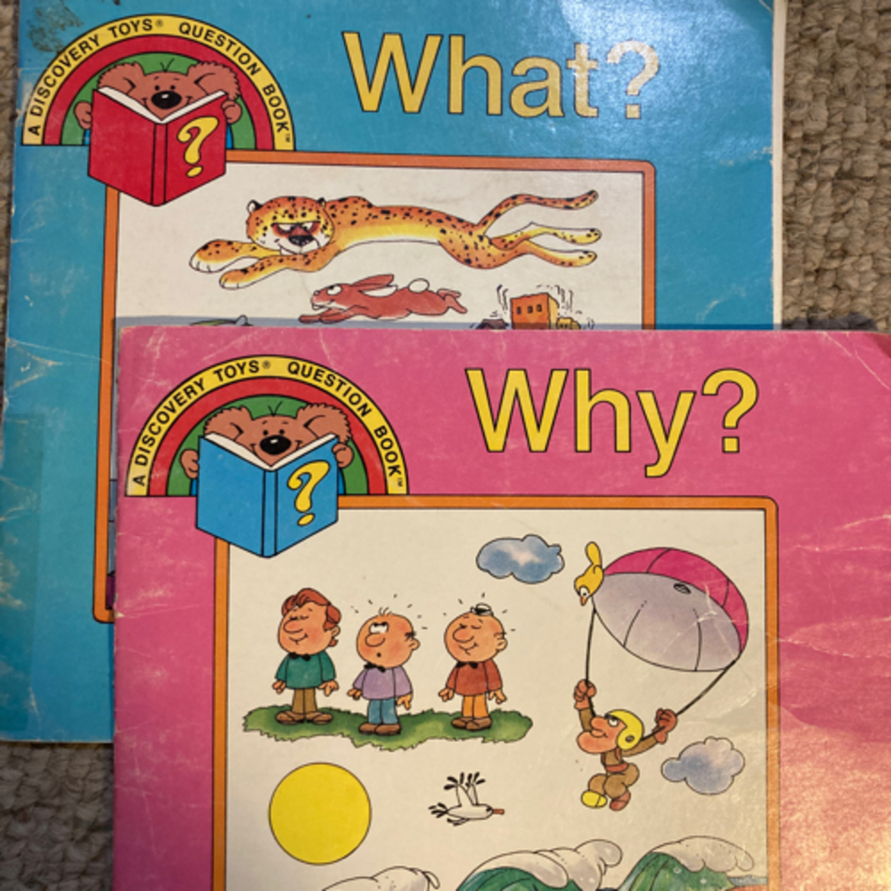 “What?” And “Why?” Two Discovery Toys Question Books; 1985 episode artwork