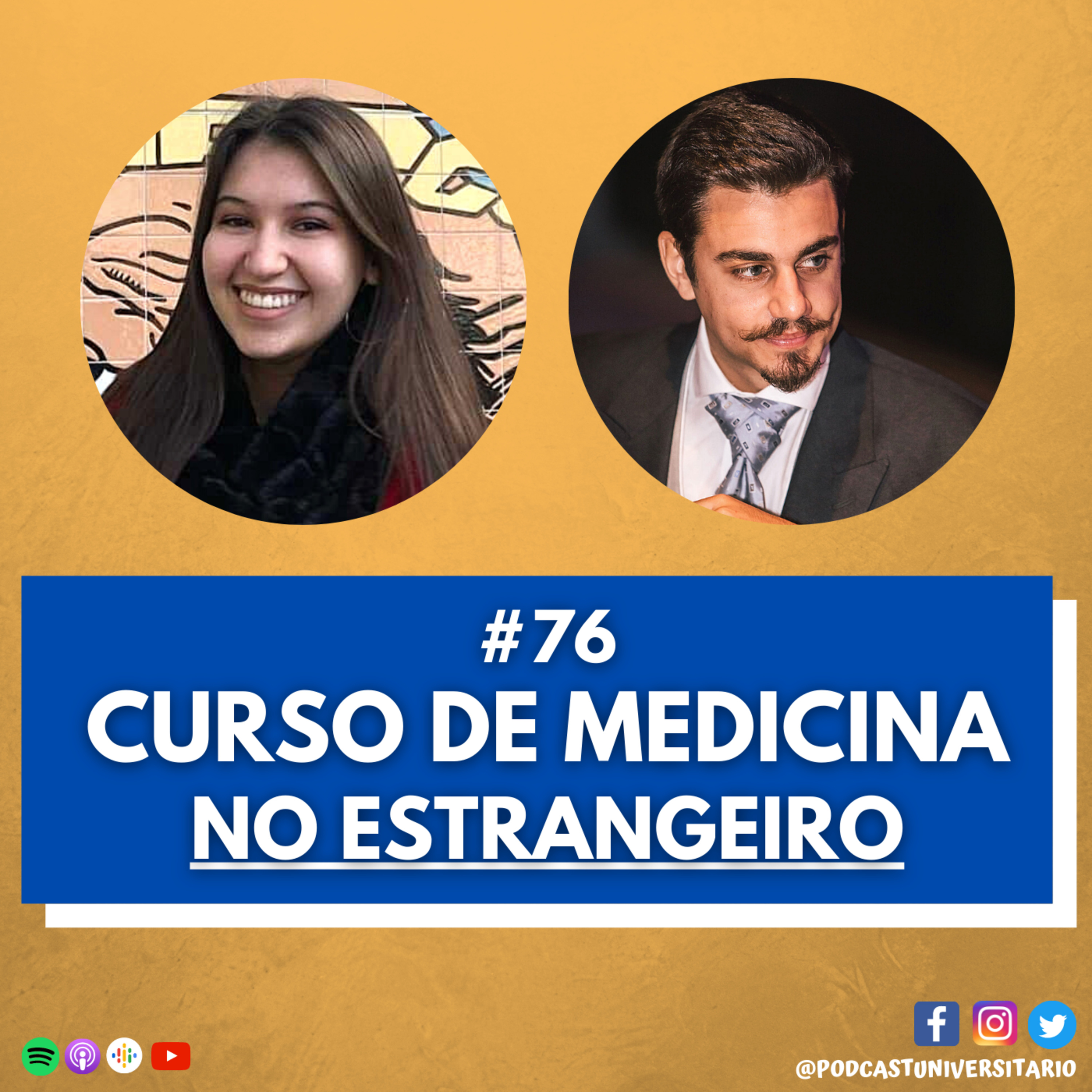 #76 - Curso de Medicina no Estrangeiro c/ convidados do curso no estrangeiro episode artwork