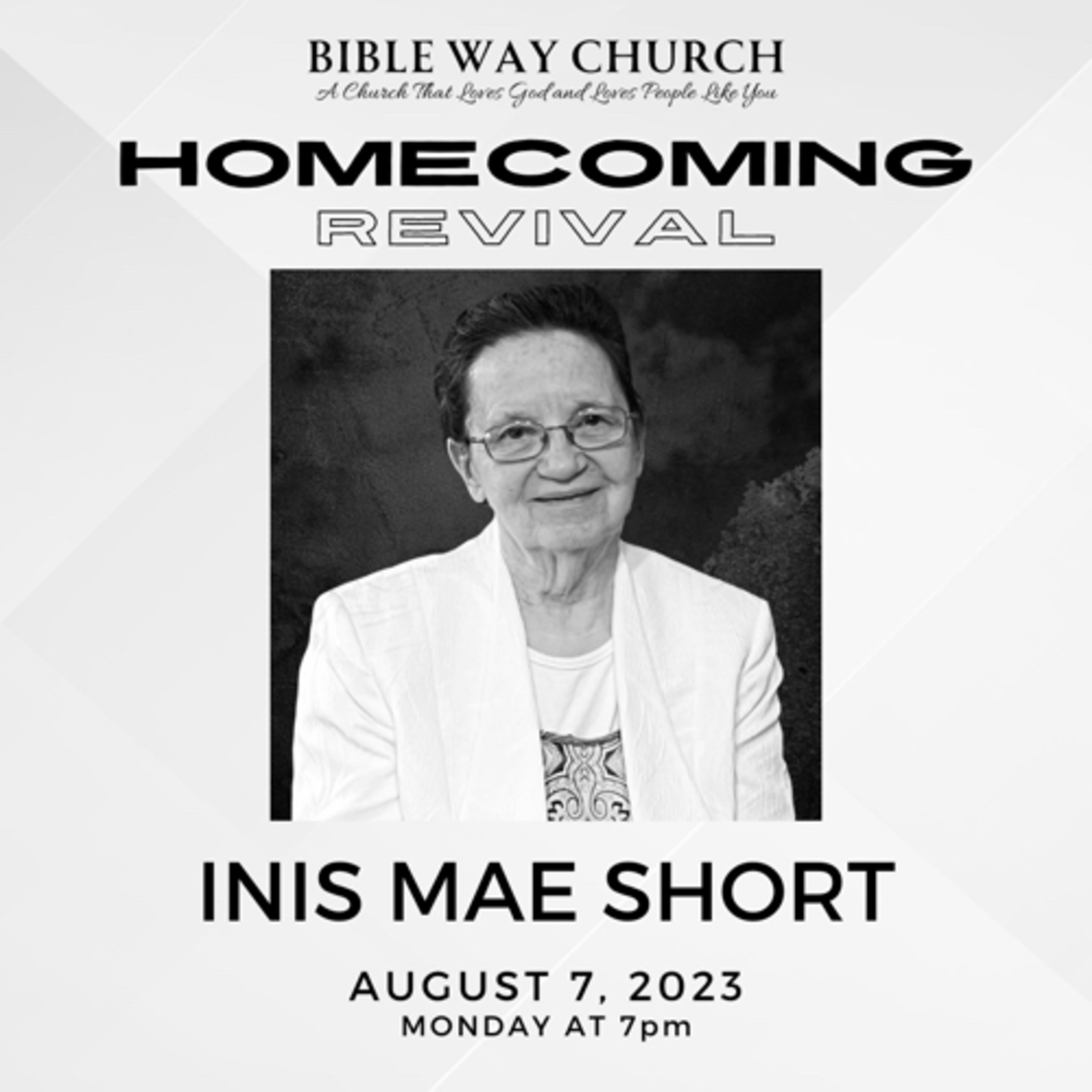 8.7.2023 Homecoming Revival - Sis. Inis Mae Short episode artwork